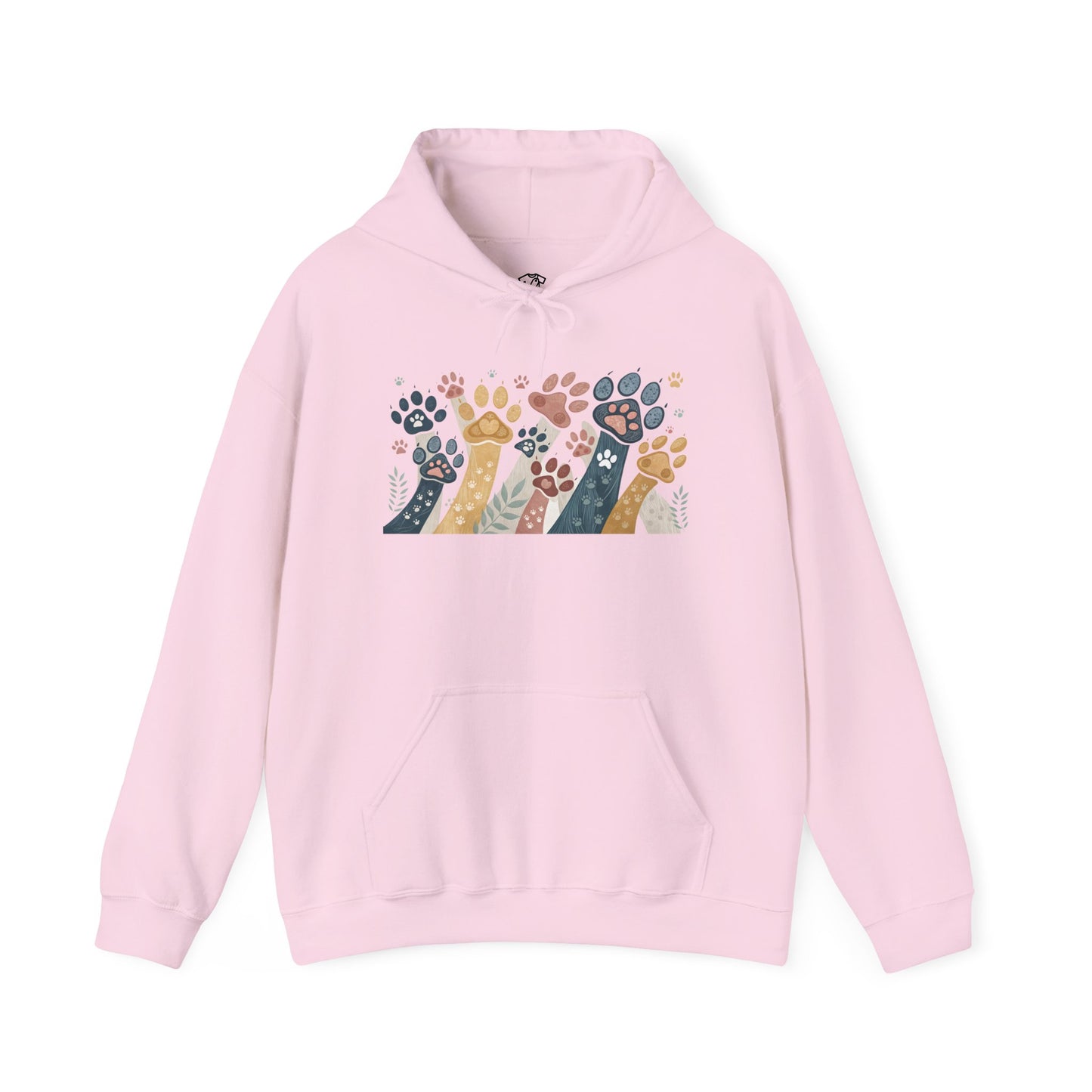 Colorful Paw Print Hooded Sweatshirt - Perfect for Pet Lovers, Animal Enthusiasts, Gifts for Birthdays, Holidays, Cozy Casual Wear