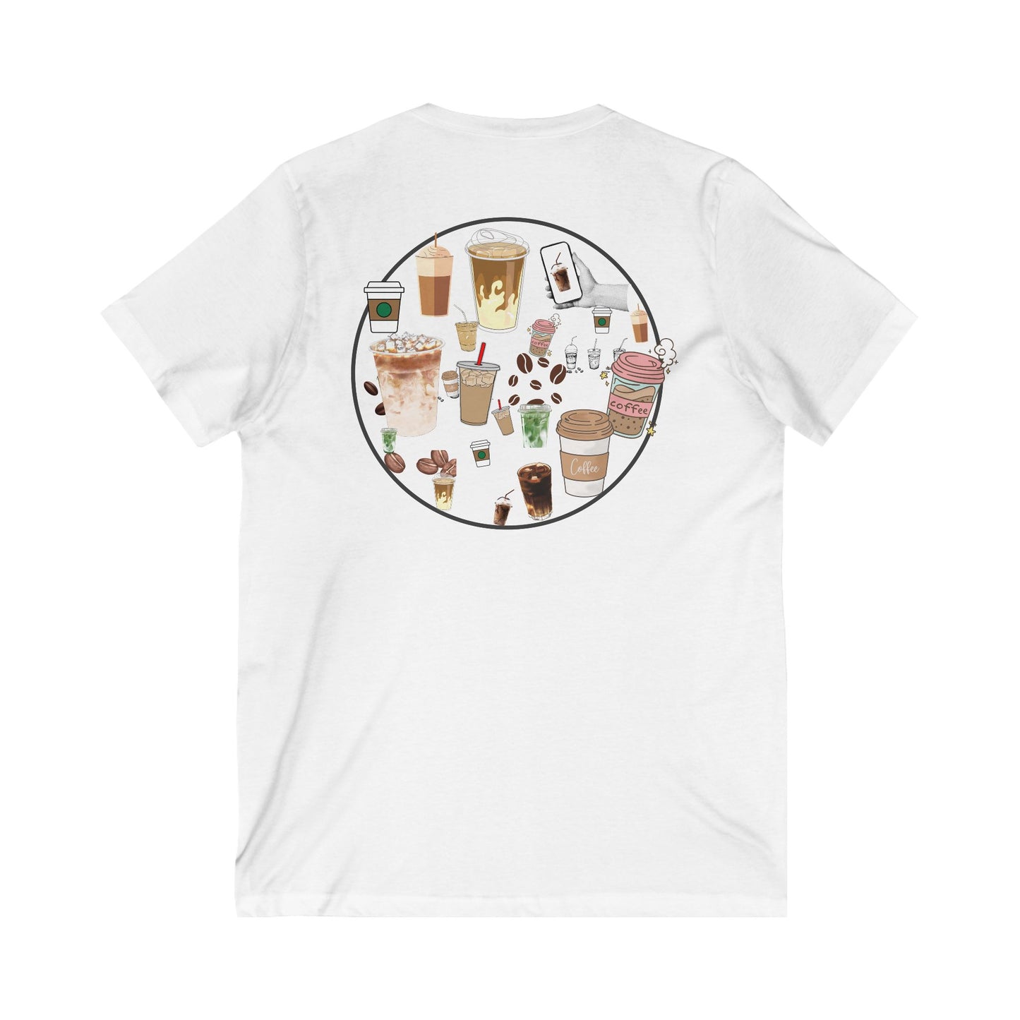 Coffee Lover V-Neck Tee, Unisex T-Shirt for Baristas, Gift for Coffee Enthusiasts, Cute Coffee Shirt, Funny Coffee Apparel