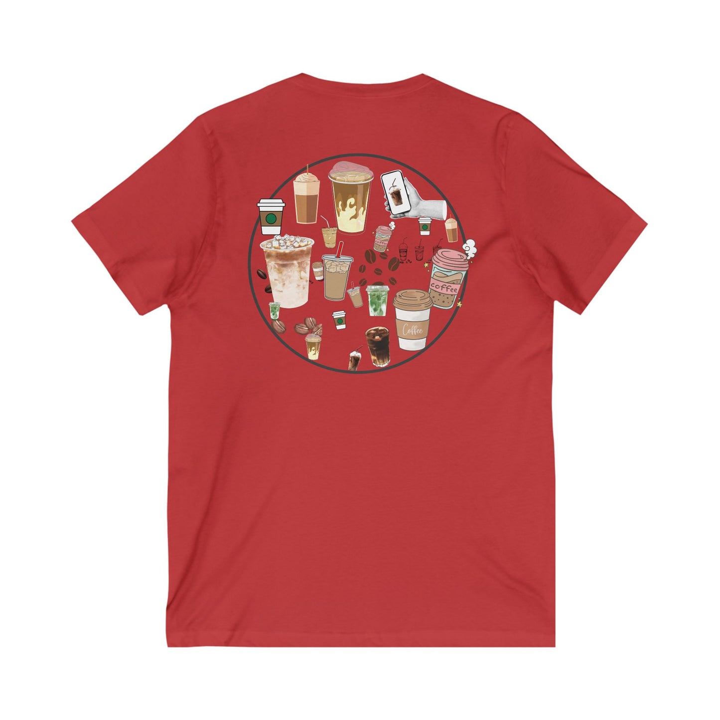 Coffee Lover V-Neck Tee, Unisex T-Shirt for Baristas, Gift for Coffee Enthusiasts, Cute Coffee Shirt, Funny Coffee Apparel