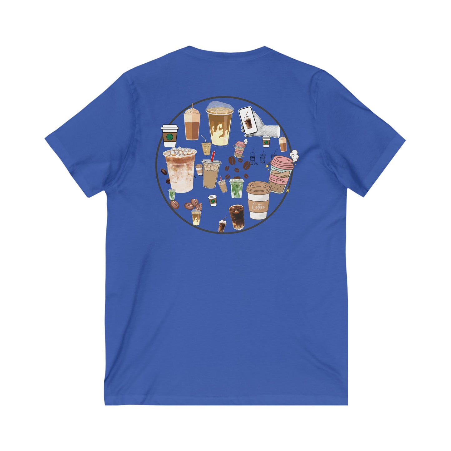 Coffee Lover V-Neck Tee, Unisex T-Shirt for Baristas, Gift for Coffee Enthusiasts, Cute Coffee Shirt, Funny Coffee Apparel
