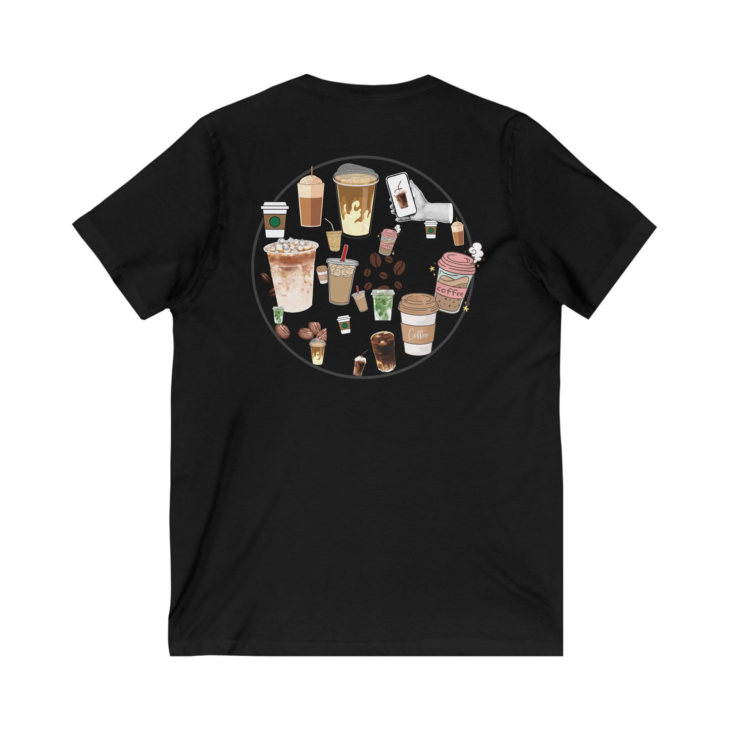 Coffee Lover V-Neck Tee, Unisex T-Shirt for Baristas, Gift for Coffee Enthusiasts, Cute Coffee Shirt, Funny Coffee Apparel