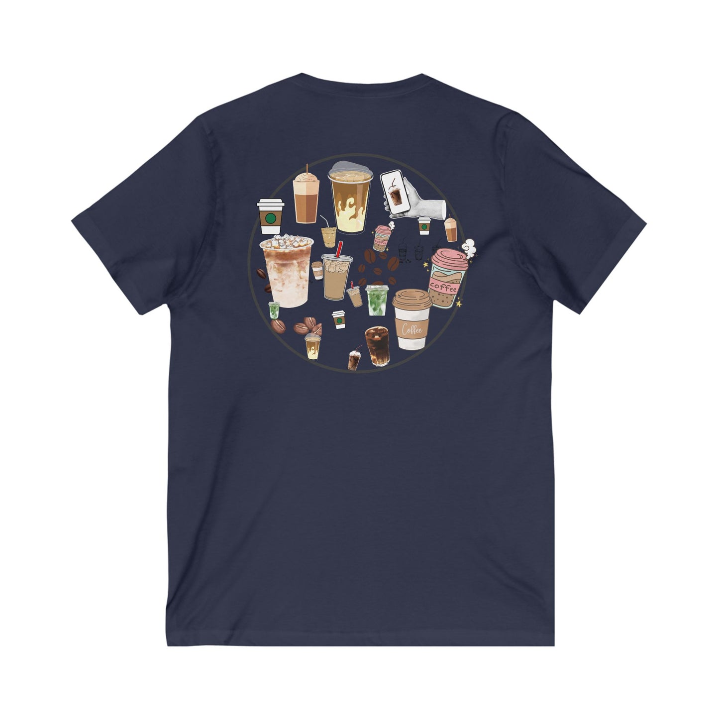 Coffee Lover V-Neck Tee, Unisex T-Shirt for Baristas, Gift for Coffee Enthusiasts, Cute Coffee Shirt, Funny Coffee Apparel