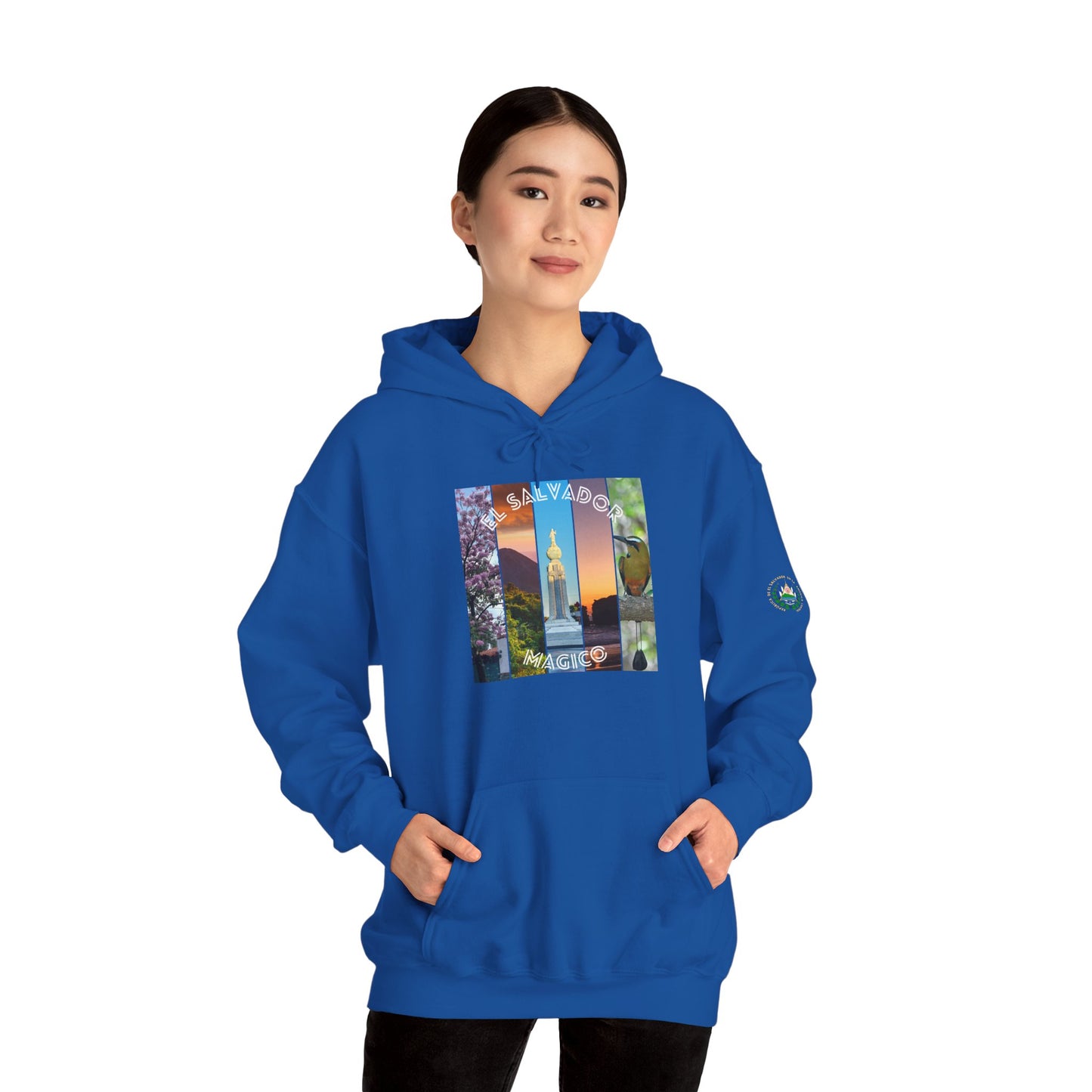 El Salvador Graphic Hoodie - Cozy Unisex Sweatshirt for Travel Lovers, Gift for Friends, Casual Wear, Holiday Apparel