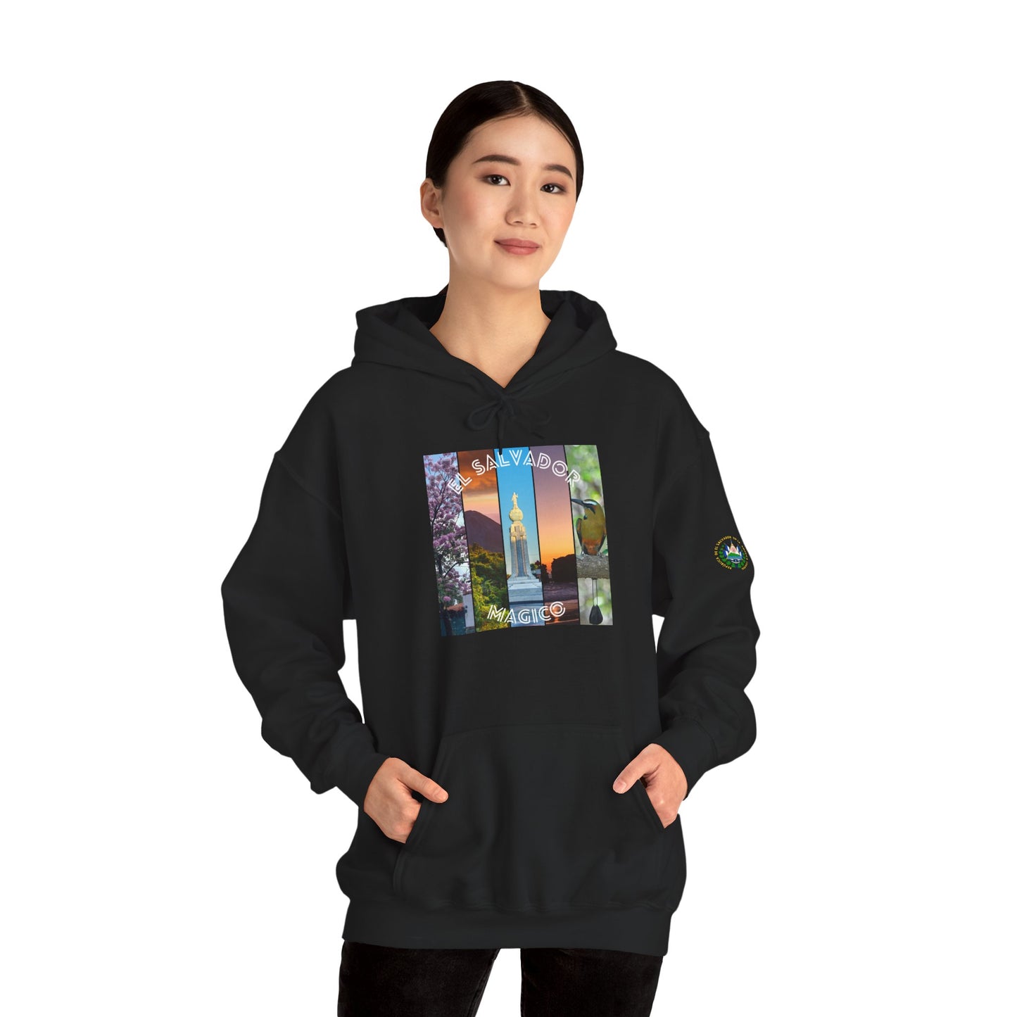 El Salvador Graphic Hoodie - Cozy Unisex Sweatshirt for Travel Lovers, Gift for Friends, Casual Wear, Holiday Apparel