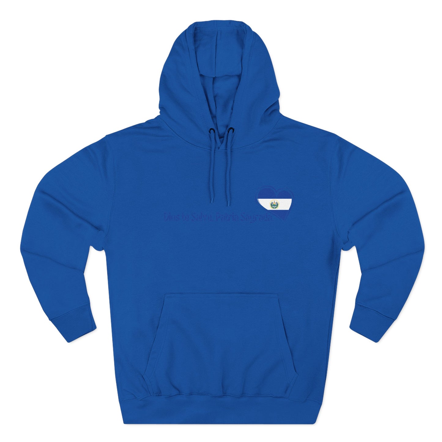 Heartfelt Fleece Hoodie, Celebrate Salvadorean Independence, Fall Wardrobe Essential, Cozy Gift for Nature Lovers, Perfect for September Events