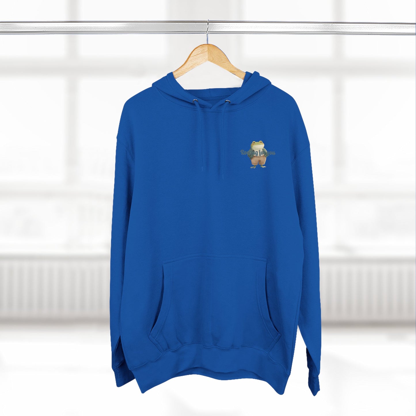 Encouraging Frog Fleece Hoodie, Gift for Friends, Motivational Apparel, Cute Animal Sweatshirt, Supportive Layering Piece