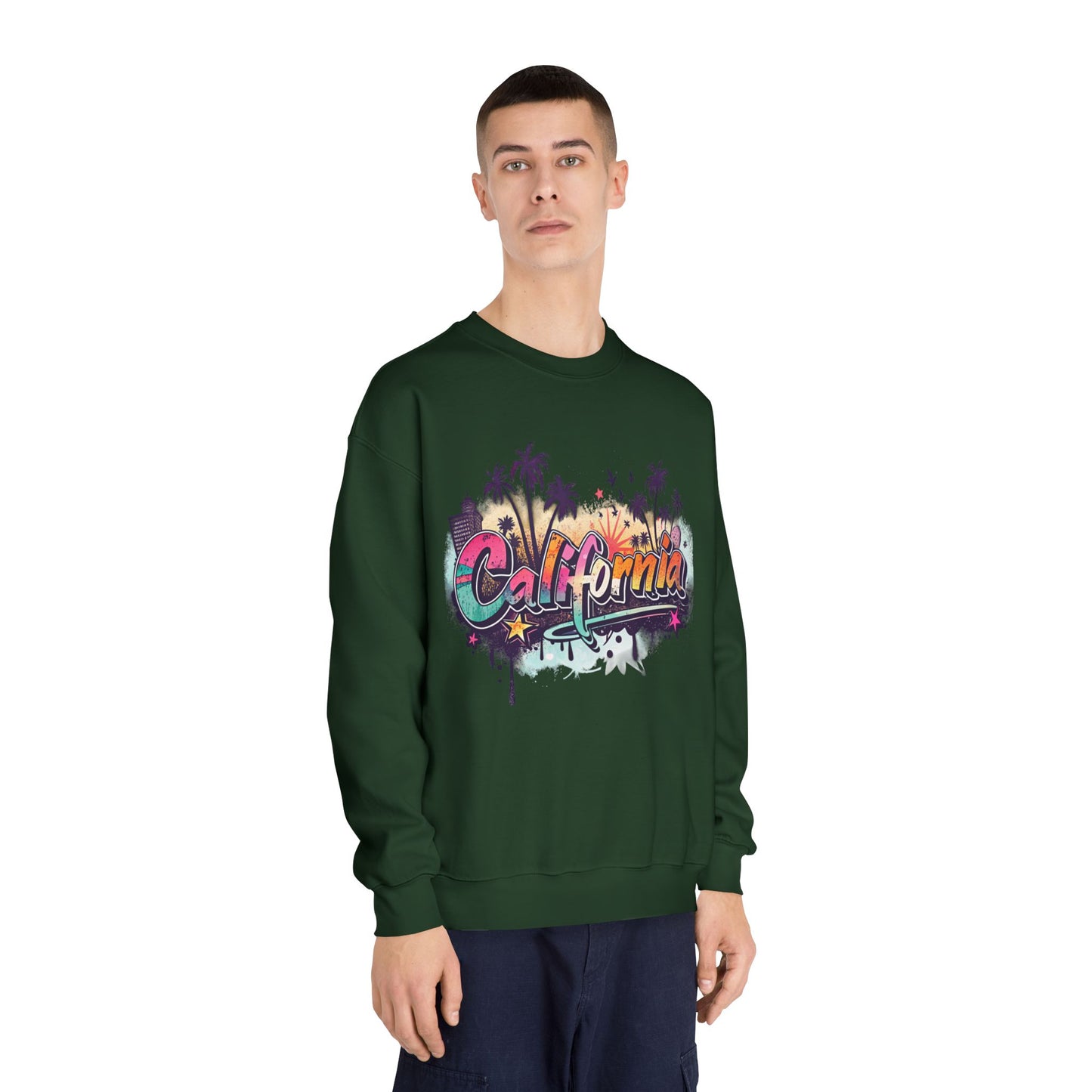 California Vibes Crewneck Sweatshirt | Perfect for Casual Outings, Travel, Spring, Summer, Gift for Friends
