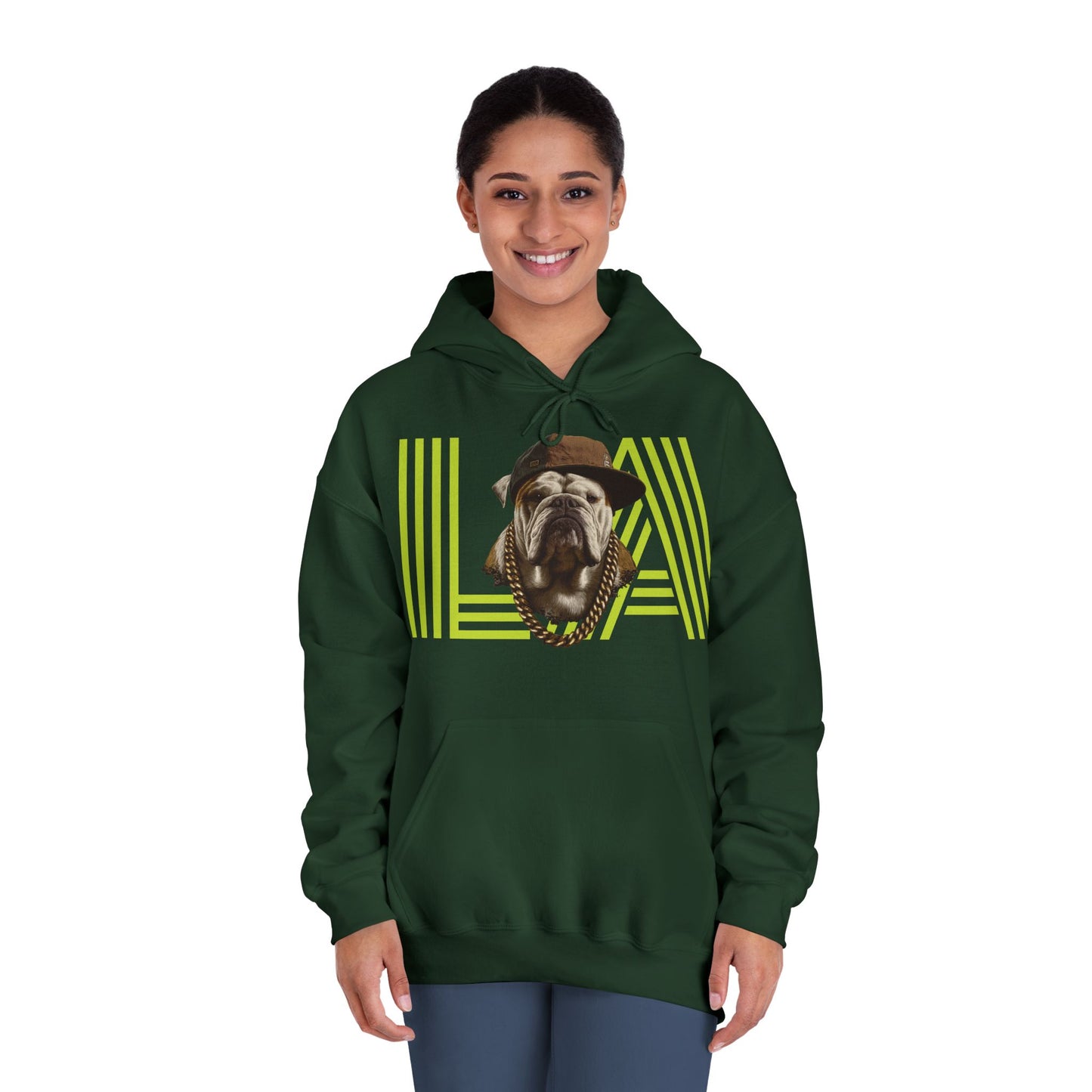 LA & BIG RACKS Hooded Sweatshirt, Unisex Hoodie, Funny Sweatshirt, Gift for Dog Lovers, Casual Wear, Streetwear Style