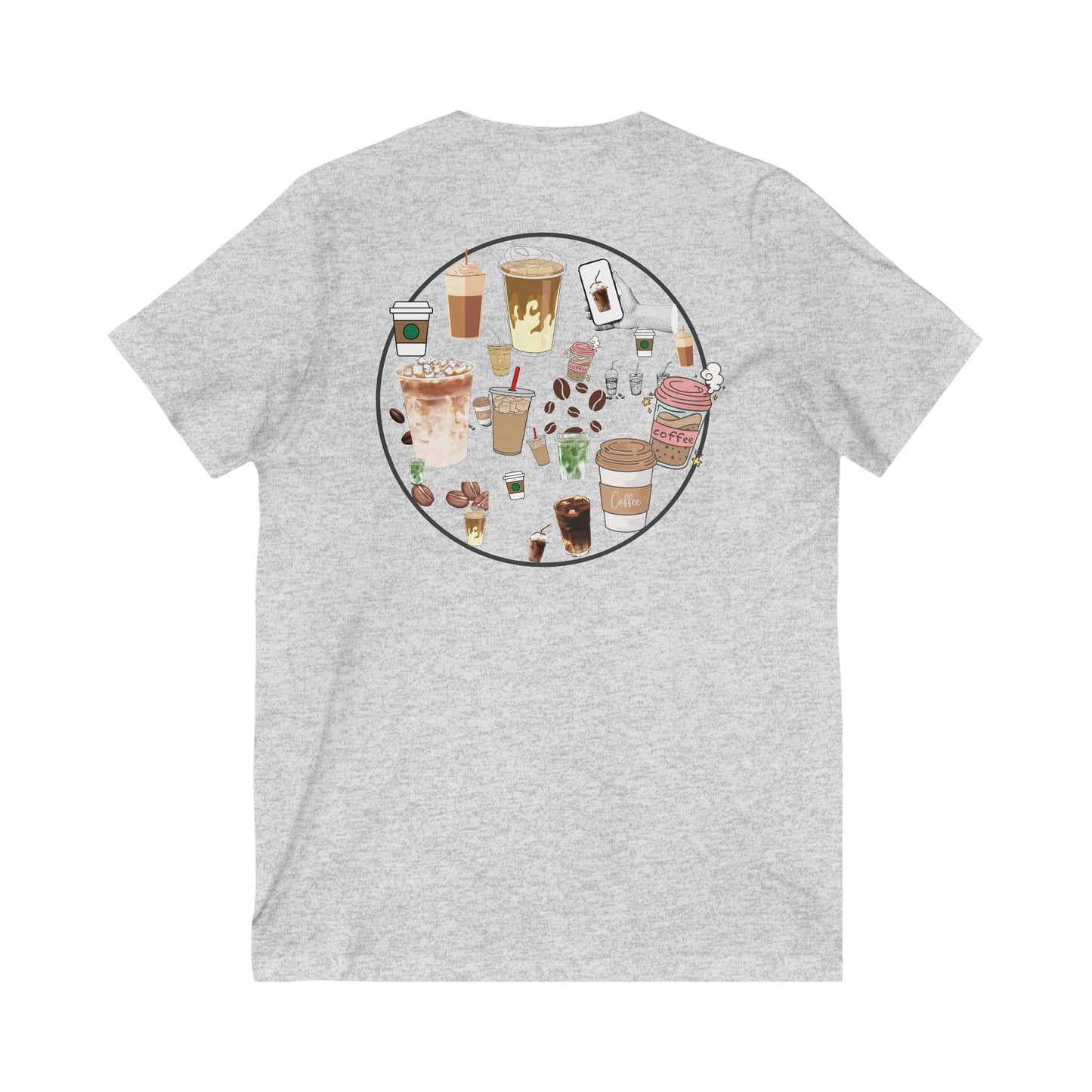 Coffee Lover V-Neck Tee, Unisex T-Shirt for Baristas, Gift for Coffee Enthusiasts, Cute Coffee Shirt, Funny Coffee Apparel