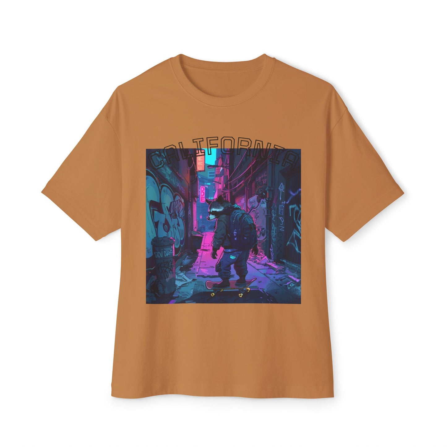 Vibrant Street Art Boxy Tee, Oversized Graphic Tee, Casual Wear, Urban Outfit, Gift for Art Lovers, Trendy Summer Top