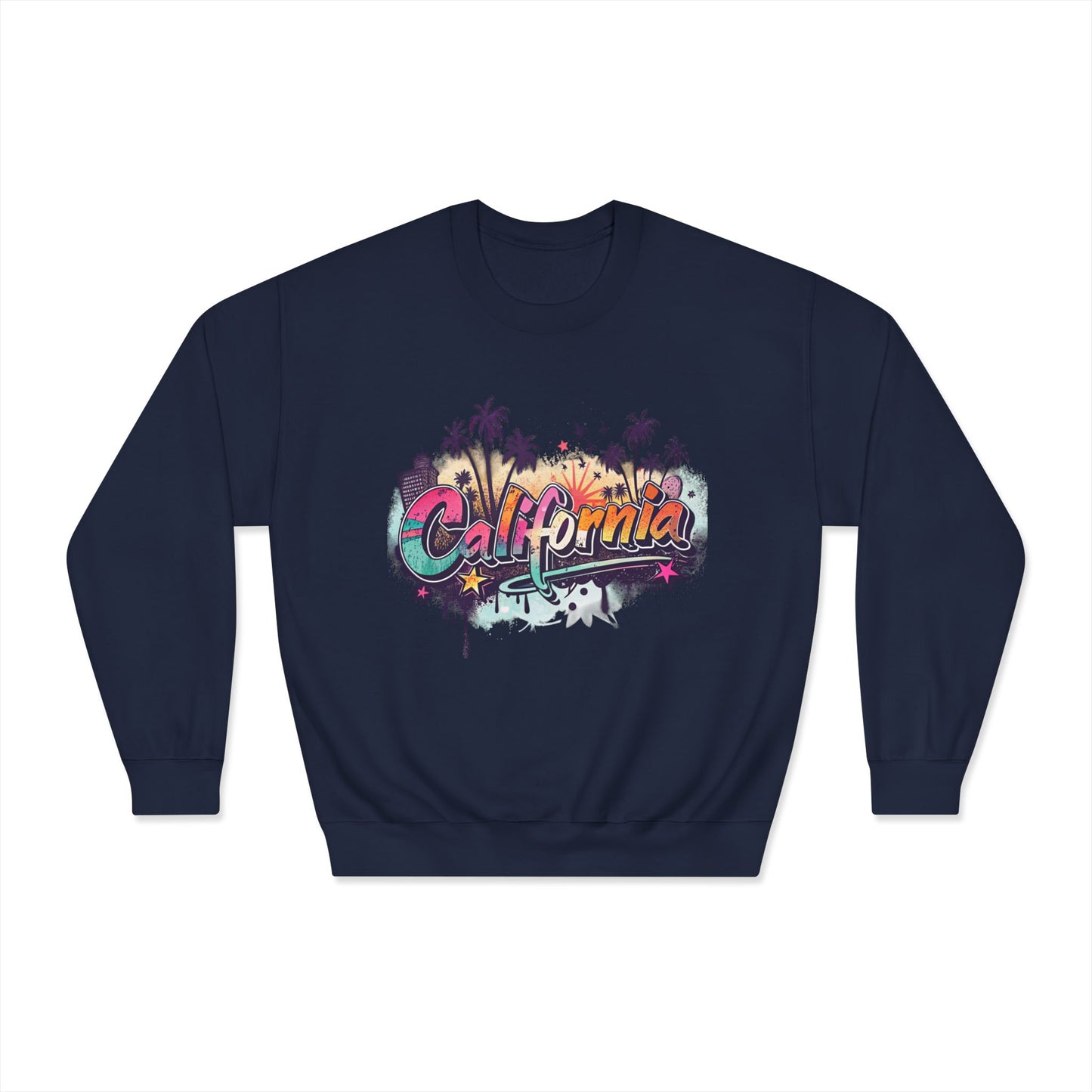 California Vibes Crewneck Sweatshirt | Perfect for Casual Outings, Travel, Spring, Summer, Gift for Friends