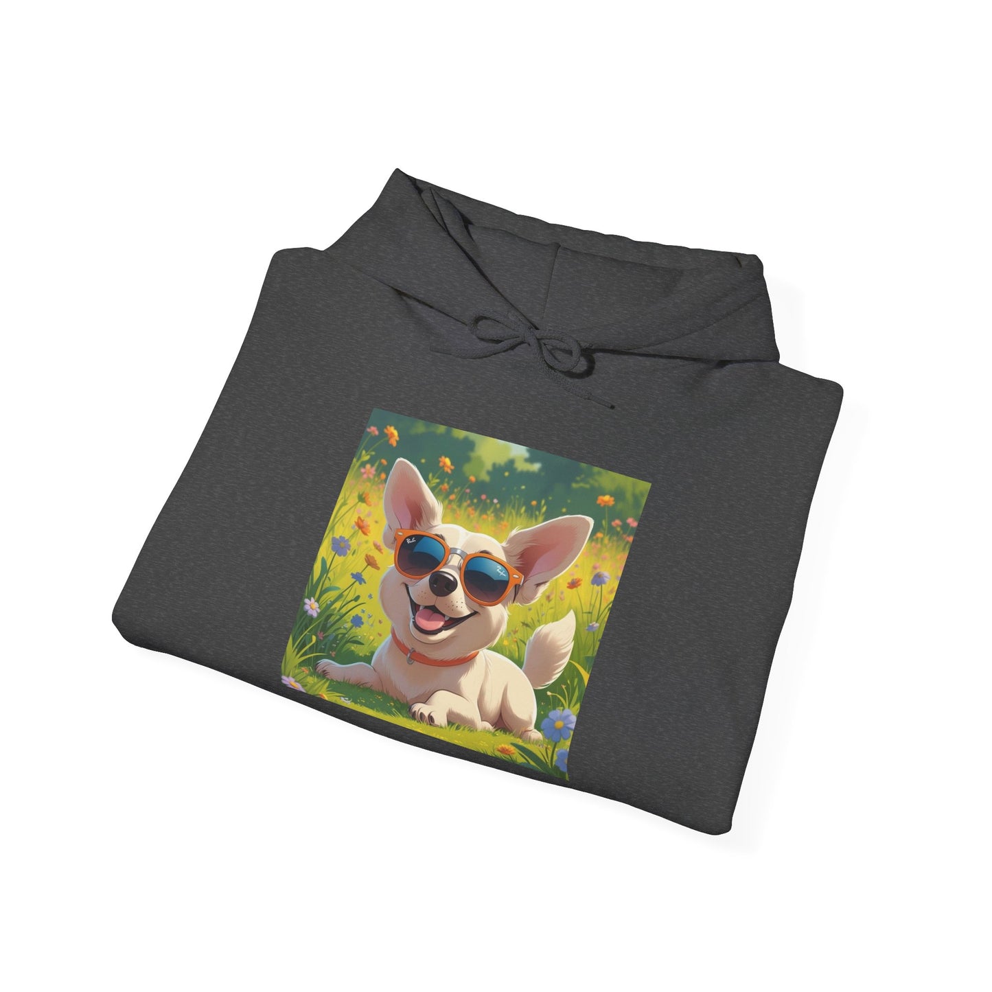 Playful Corgi Sweatshirt, Cozy Hoodie, Dog Lover Gift, Cute Pet Apparel, California Style, Sunglasses Dog Design