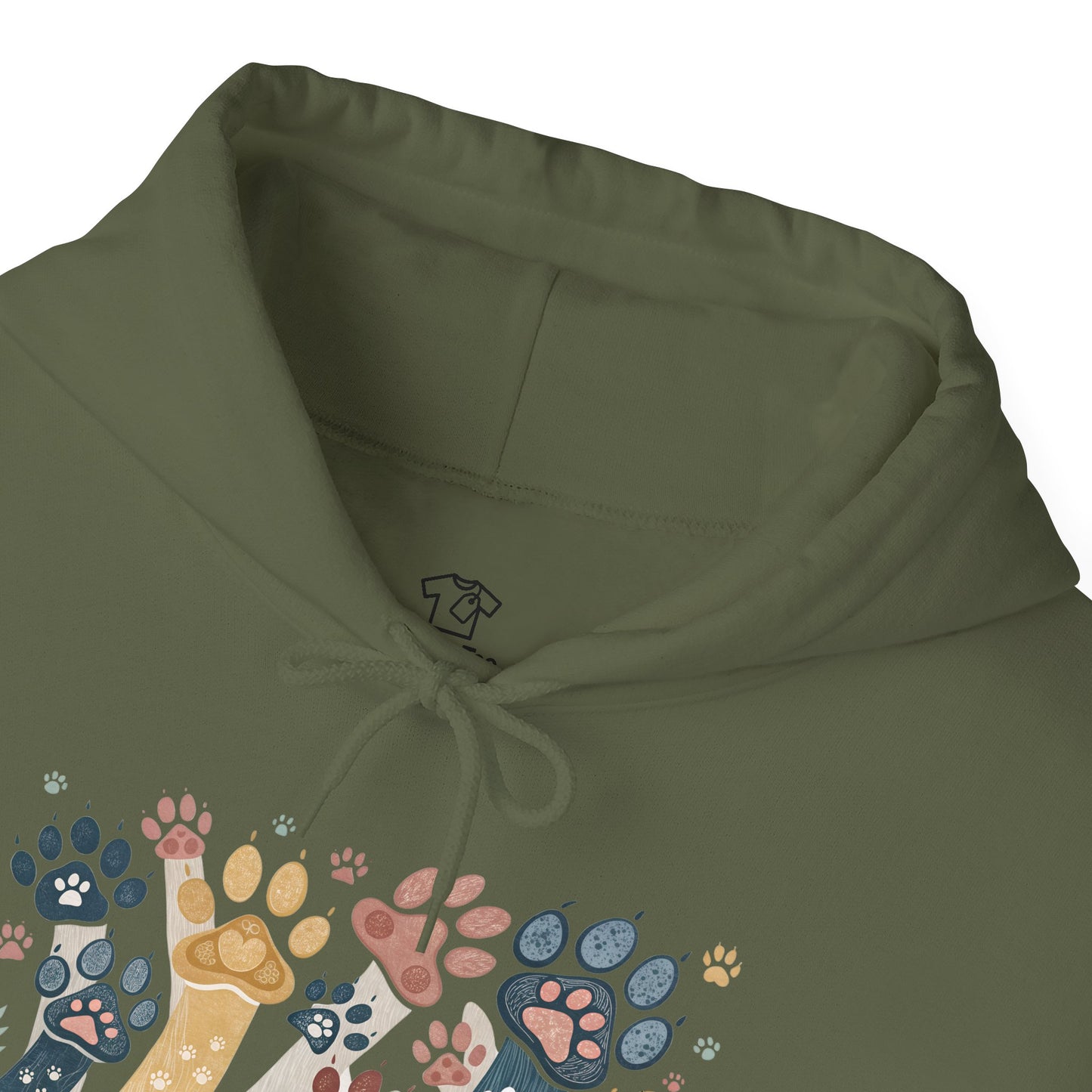 Colorful Paw Print Hooded Sweatshirt - Perfect for Pet Lovers, Animal Enthusiasts, Gifts for Birthdays, Holidays, Cozy Casual Wear