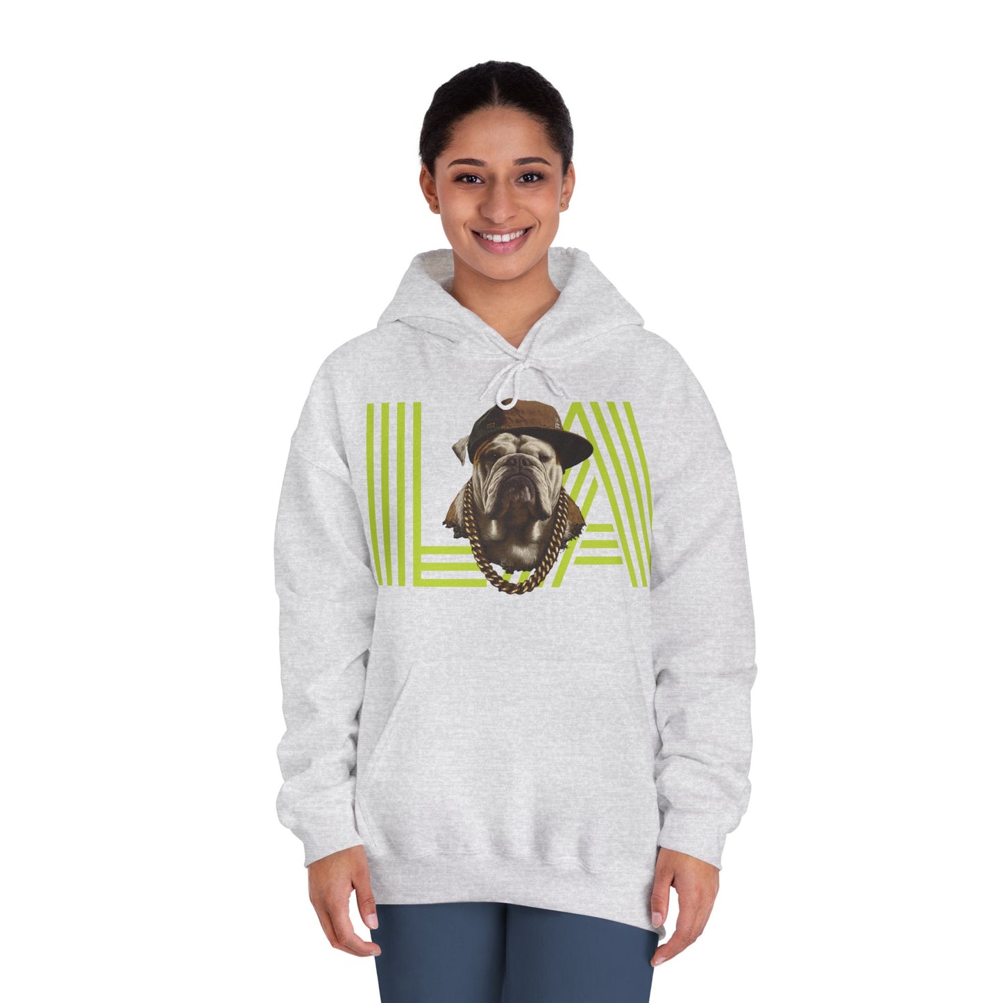 LA & BIG RACKS Hooded Sweatshirt, Unisex Hoodie, Funny Sweatshirt, Gift for Dog Lovers, Casual Wear, Streetwear Style