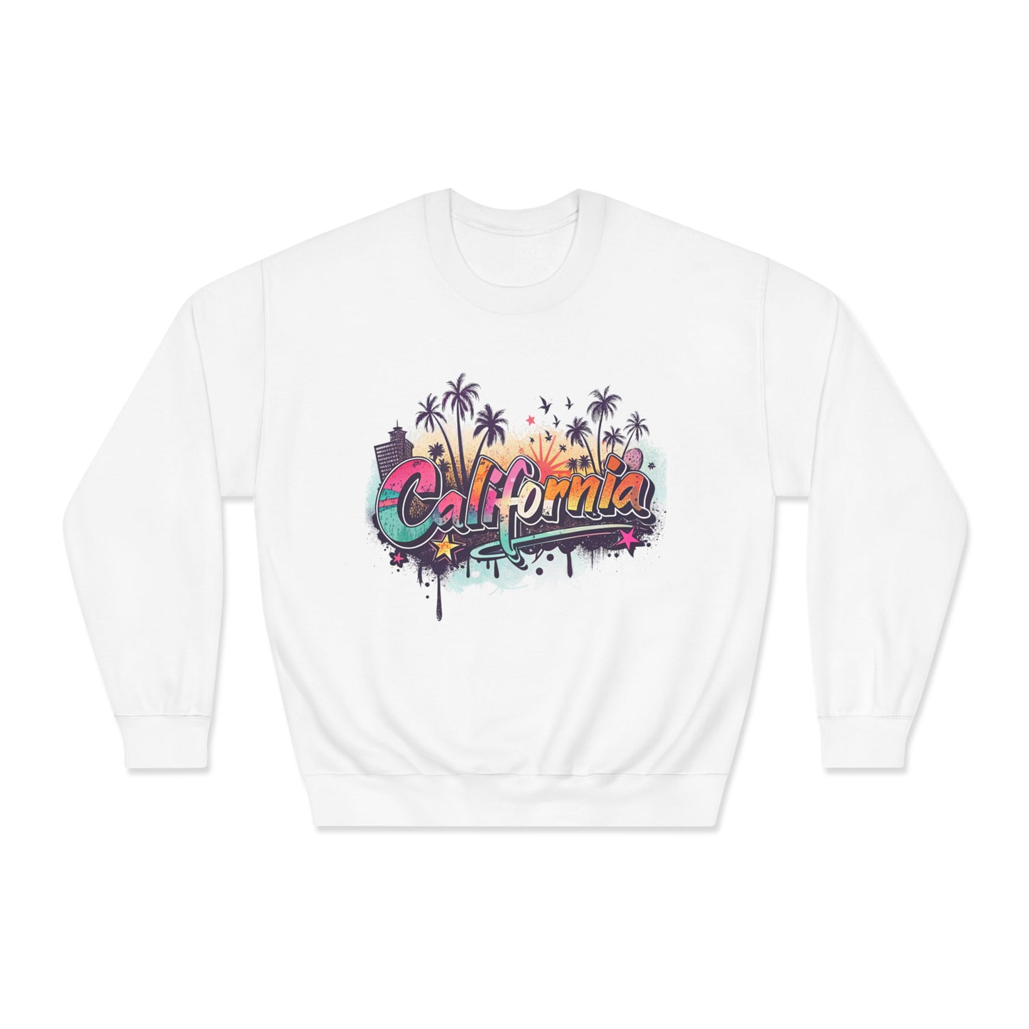 California Vibes Crewneck Sweatshirt | Perfect for Casual Outings, Travel, Spring, Summer, Gift for Friends