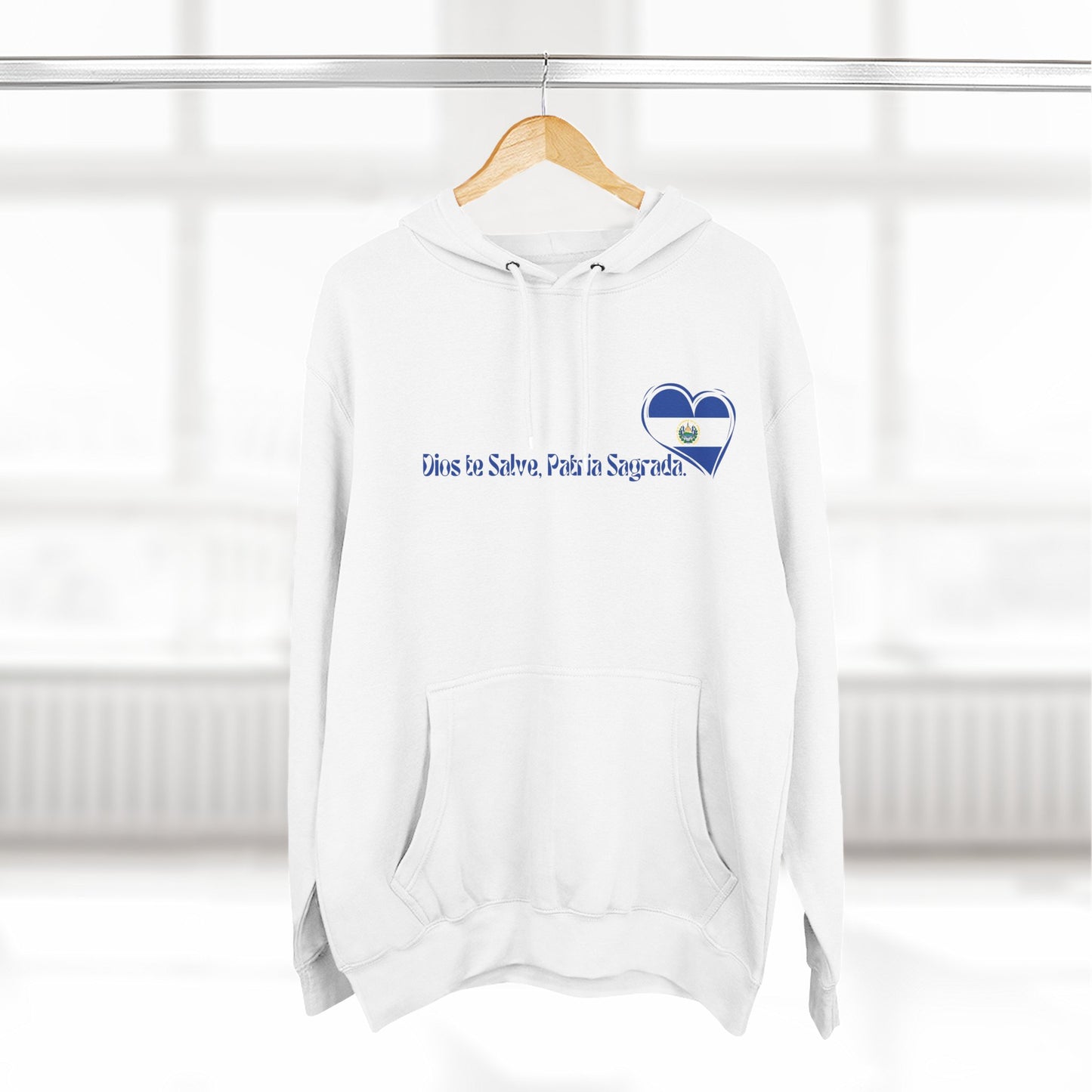 Heartfelt Fleece Hoodie, Celebrate Salvadorean Independence, Fall Wardrobe Essential, Cozy Gift for Nature Lovers, Perfect for September Events