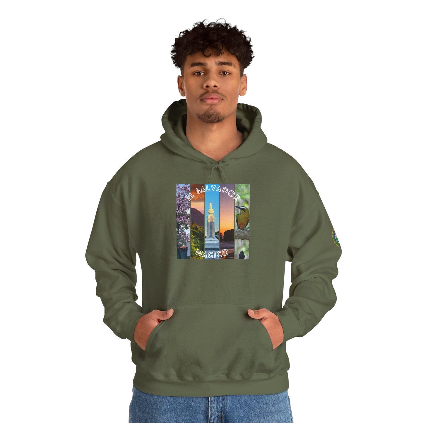 El Salvador Graphic Hoodie - Cozy Unisex Sweatshirt for Travel Lovers, Gift for Friends, Casual Wear, Holiday Apparel
