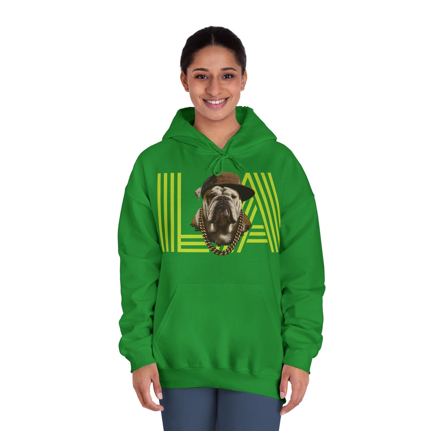 LA & BIG RACKS Hooded Sweatshirt, Unisex Hoodie, Funny Sweatshirt, Gift for Dog Lovers, Casual Wear, Streetwear Style