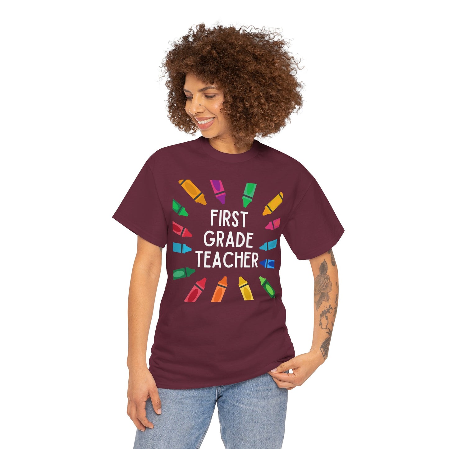 First Grade Teacher Tee - Fun Educational Gift, Classroom Shirt, Back to School Outfit, Teacher Appreciation, Gift for Educators