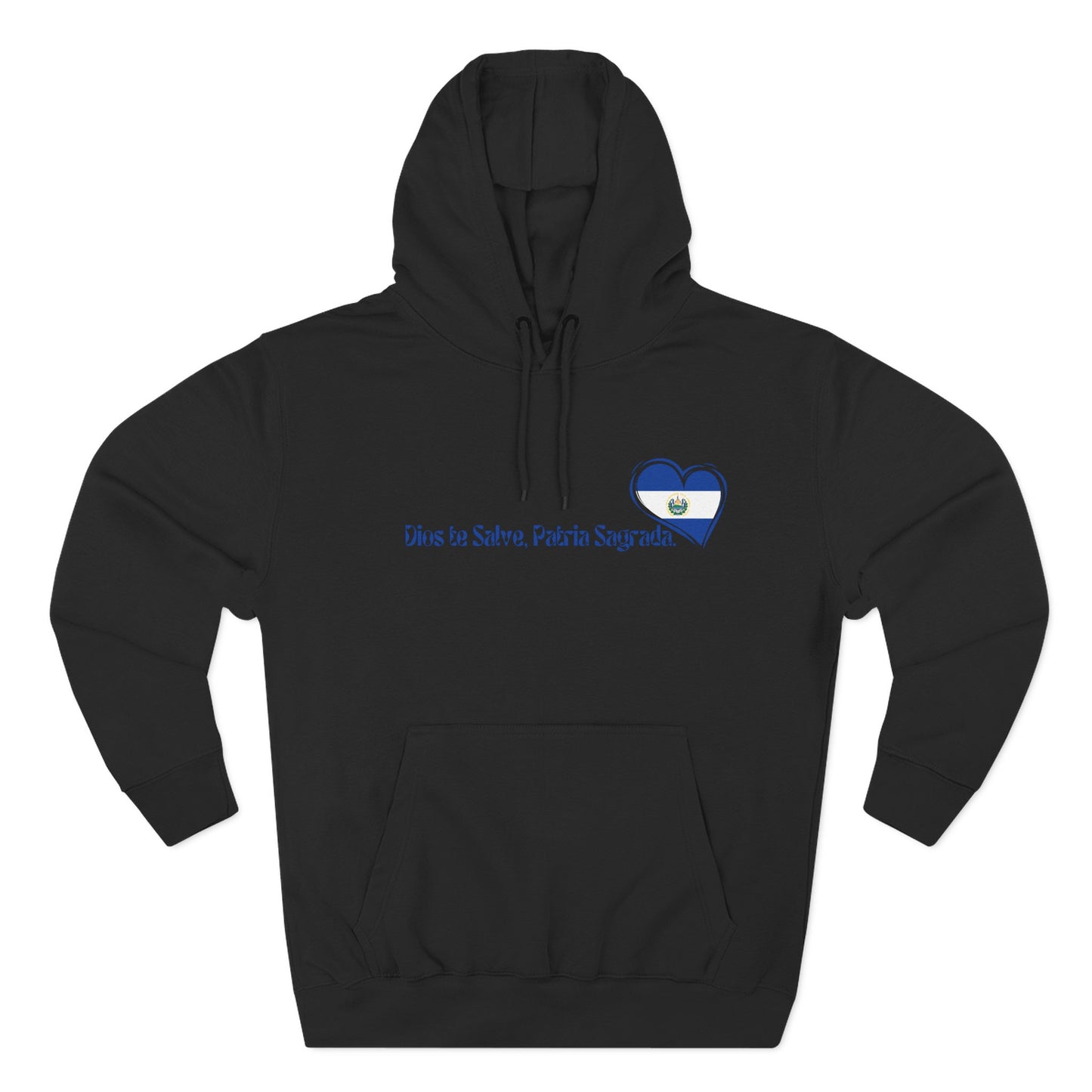 Heartfelt Fleece Hoodie, Celebrate Salvadorean Independence, Fall Wardrobe Essential, Cozy Gift for Nature Lovers, Perfect for September Events
