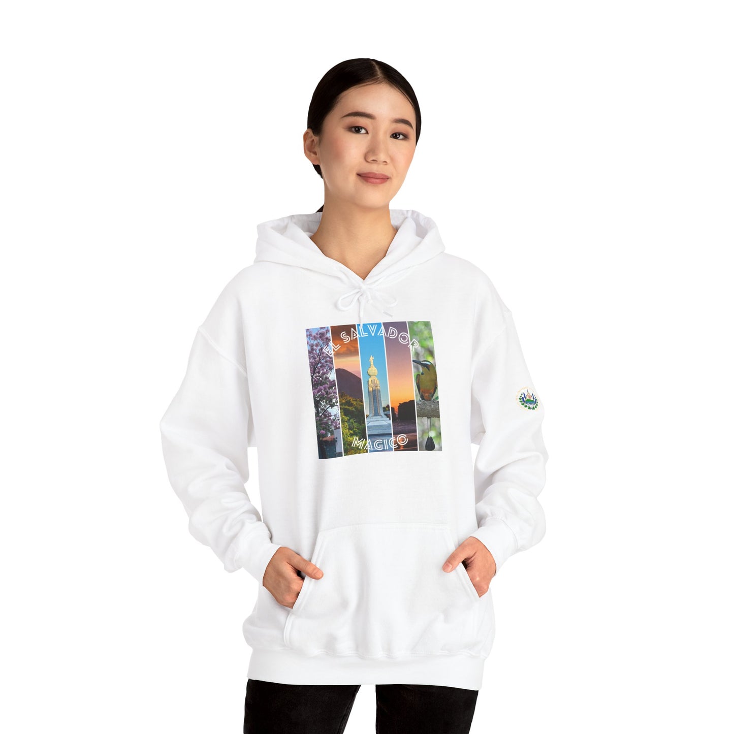 El Salvador Graphic Hoodie - Cozy Unisex Sweatshirt for Travel Lovers, Gift for Friends, Casual Wear, Holiday Apparel