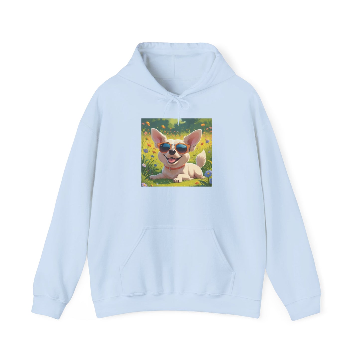 Playful Corgi Sweatshirt, Cozy Hoodie, Dog Lover Gift, Cute Pet Apparel, California Style, Sunglasses Dog Design
