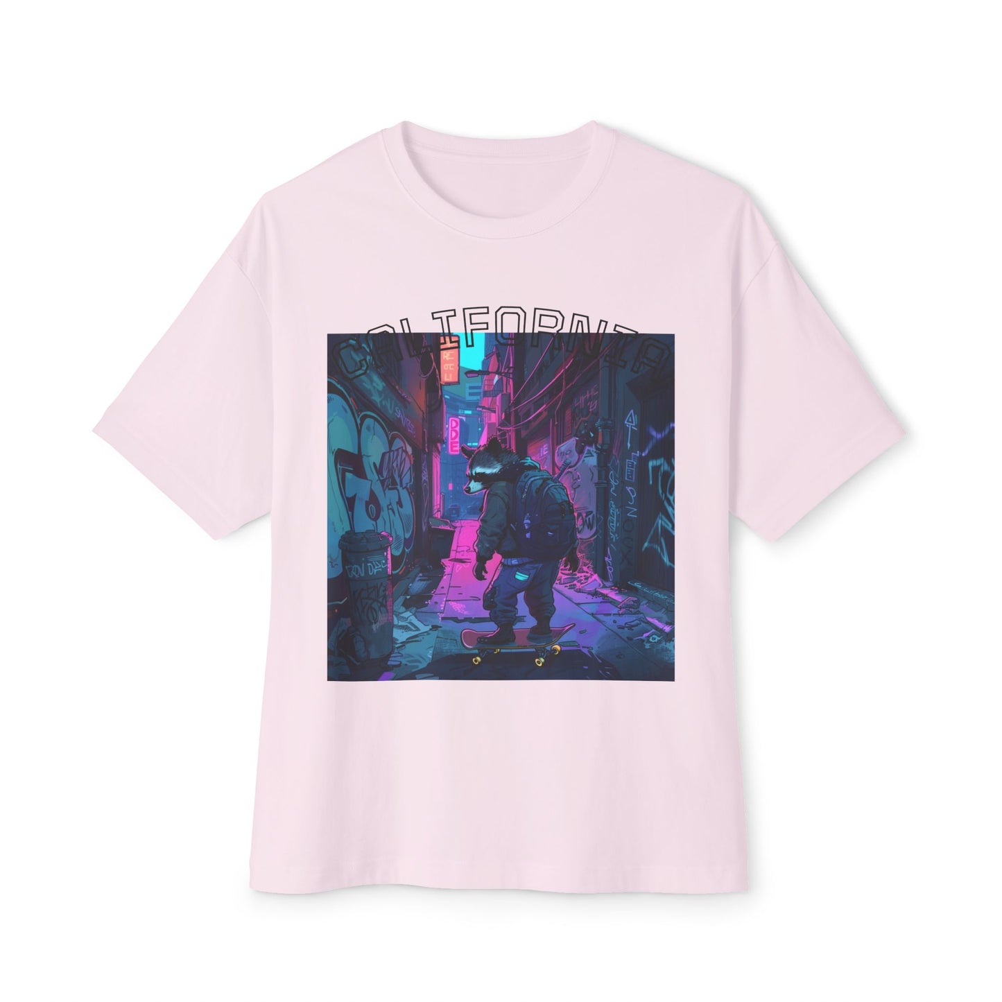 Vibrant Street Art Boxy Tee, Oversized Graphic Tee, Casual Wear, Urban Outfit, Gift for Art Lovers, Trendy Summer Top