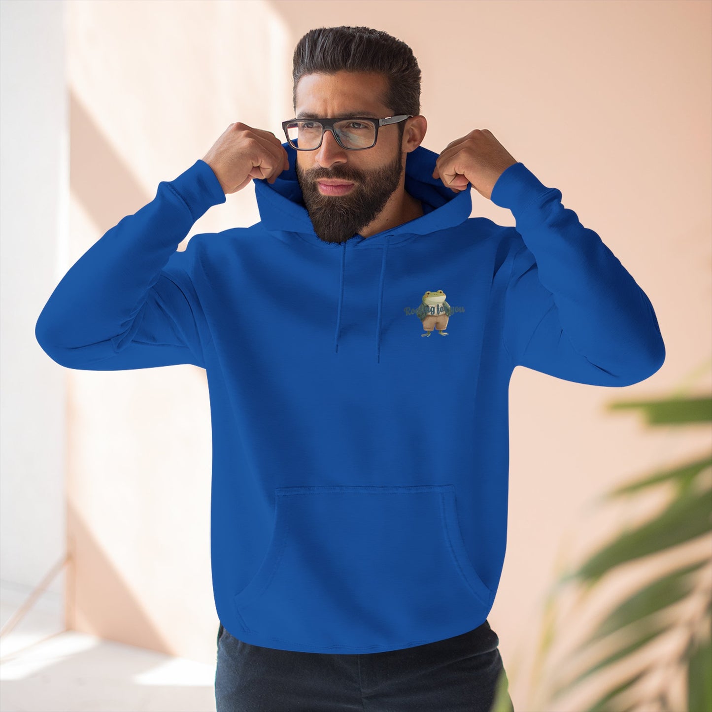 Encouraging Frog Fleece Hoodie, Gift for Friends, Motivational Apparel, Cute Animal Sweatshirt, Supportive Layering Piece