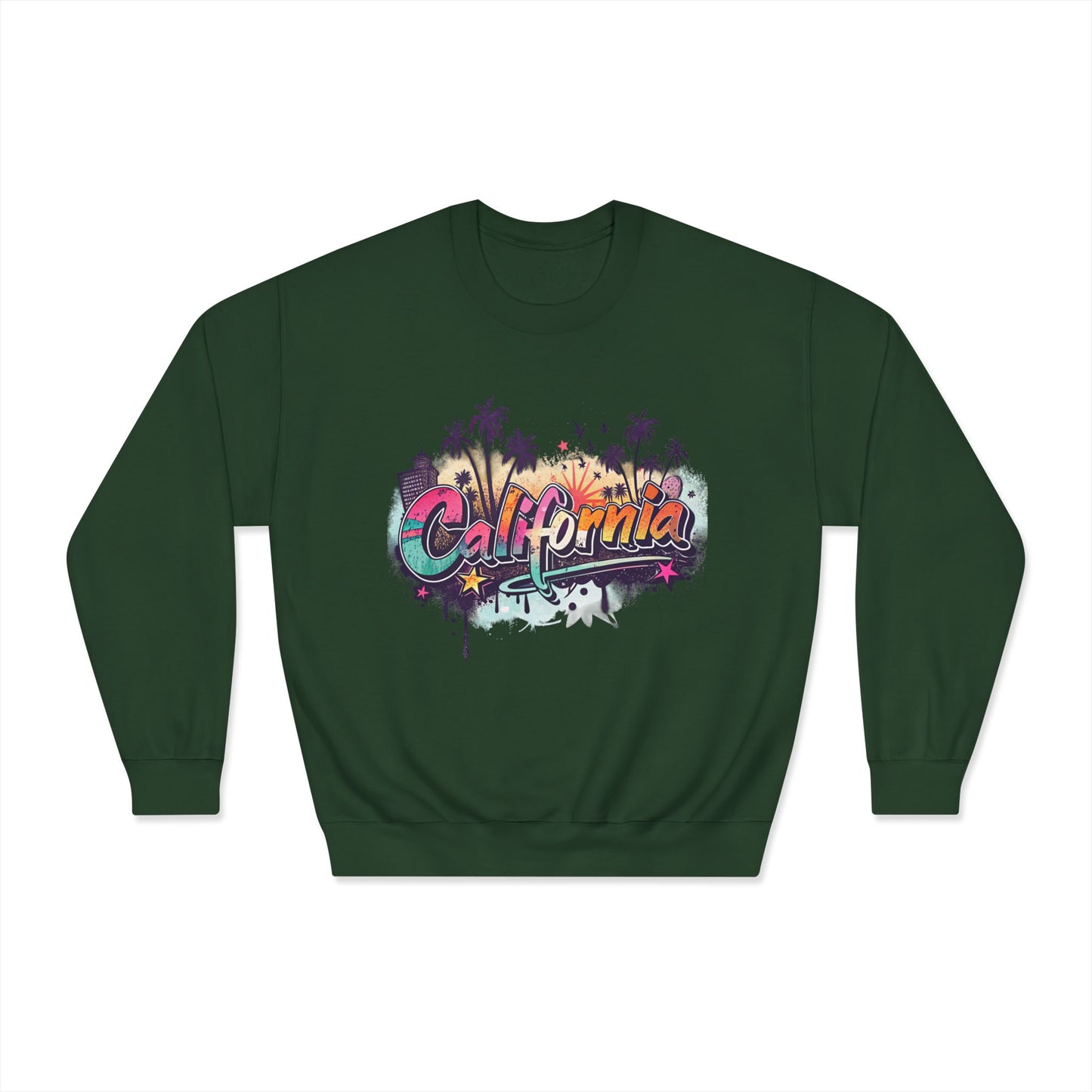 California Vibes Crewneck Sweatshirt | Perfect for Casual Outings, Travel, Spring, Summer, Gift for Friends