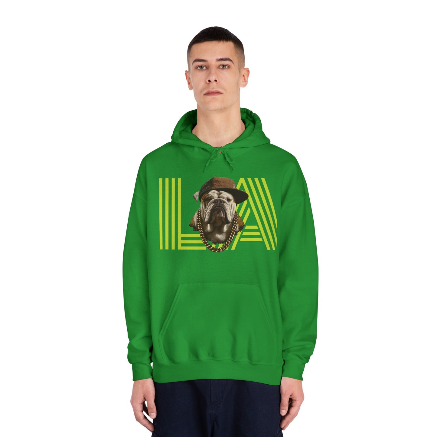 LA & BIG RACKS Hooded Sweatshirt, Unisex Hoodie, Funny Sweatshirt, Gift for Dog Lovers, Casual Wear, Streetwear Style