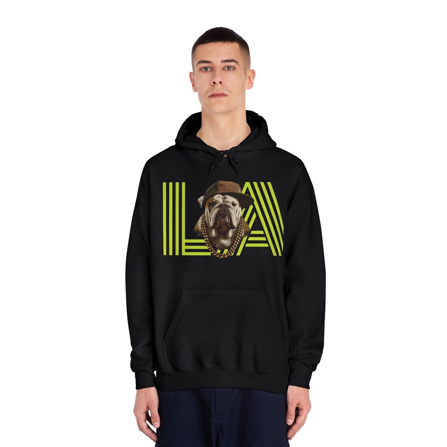 LA & BIG RACKS Hooded Sweatshirt, Unisex Hoodie, Funny Sweatshirt, Gift for Dog Lovers, Casual Wear, Streetwear Style
