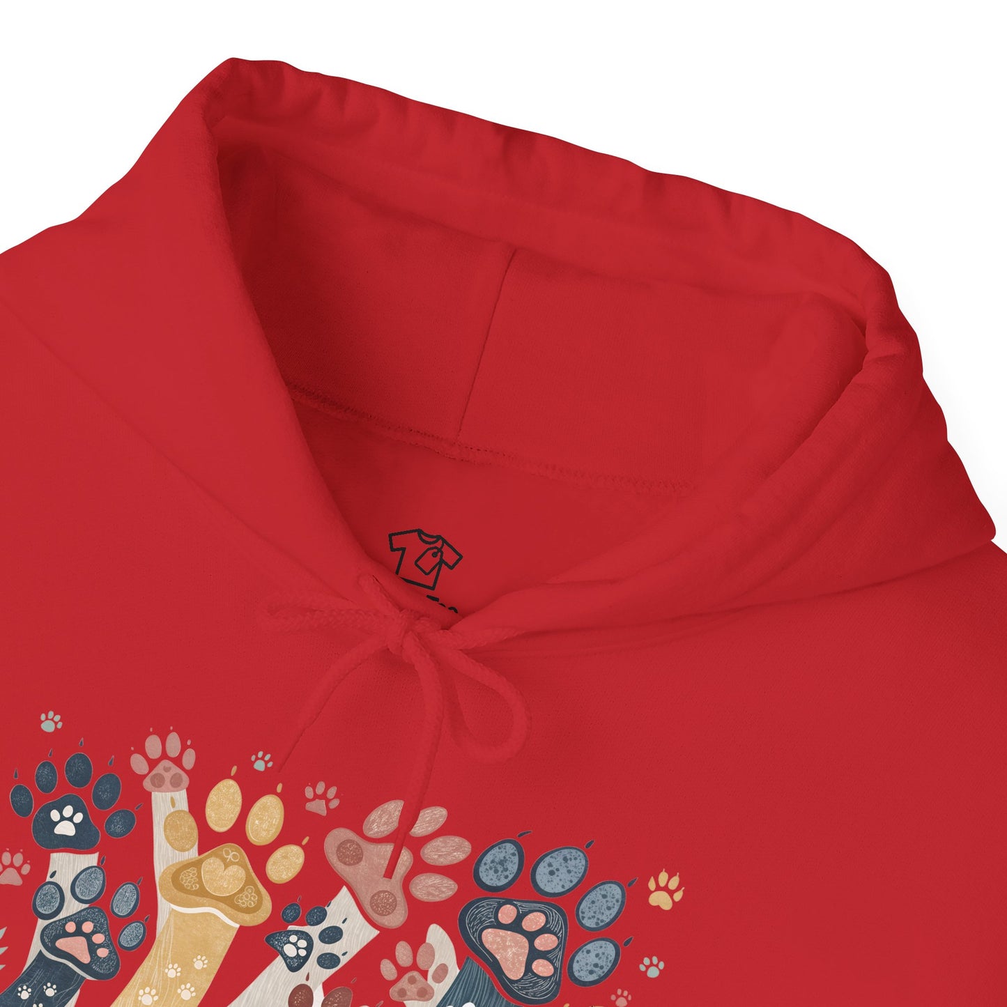 Colorful Paw Print Hooded Sweatshirt - Perfect for Pet Lovers, Animal Enthusiasts, Gifts for Birthdays, Holidays, Cozy Casual Wear