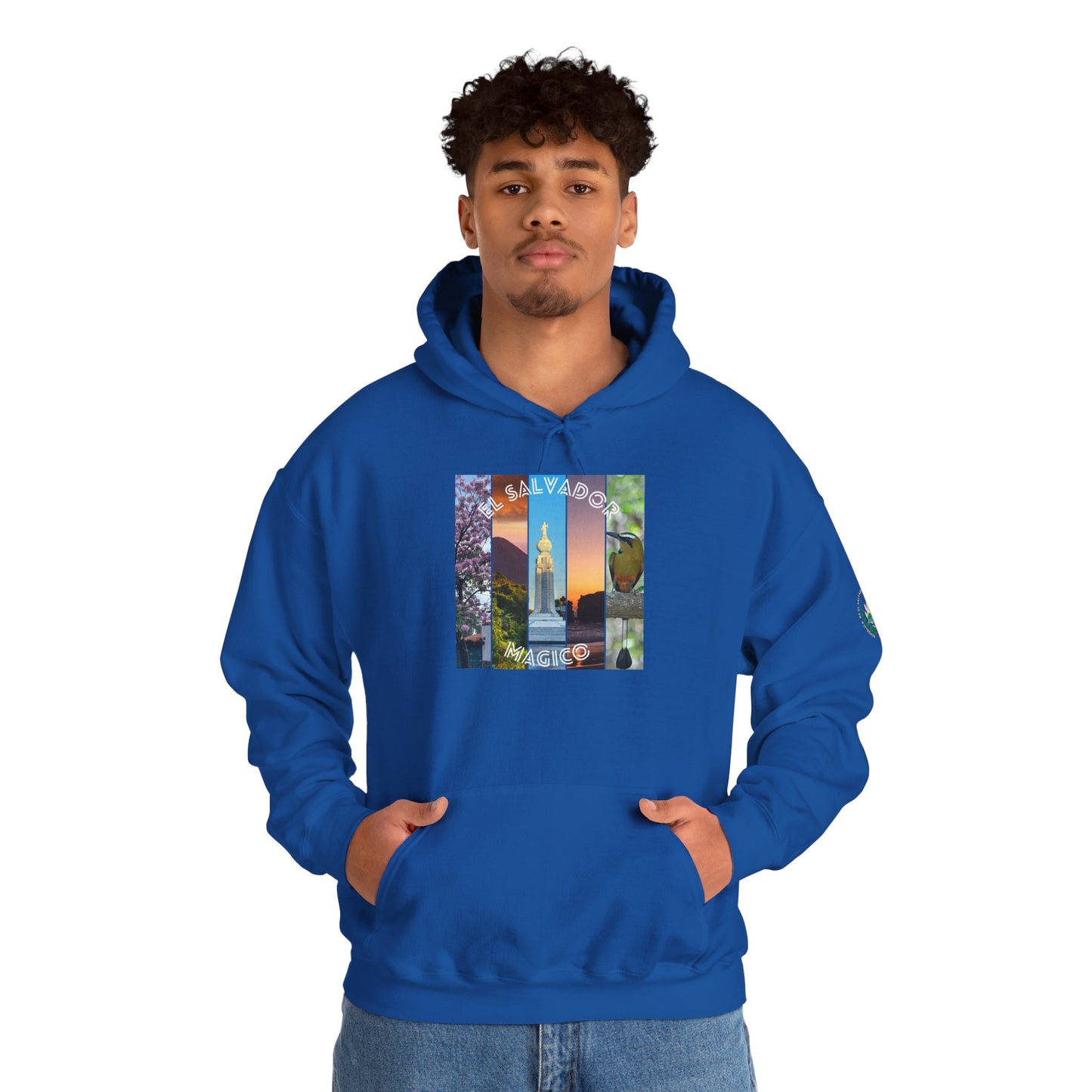 El Salvador Graphic Hoodie - Cozy Unisex Sweatshirt for Travel Lovers, Gift for Friends, Casual Wear, Holiday Apparel