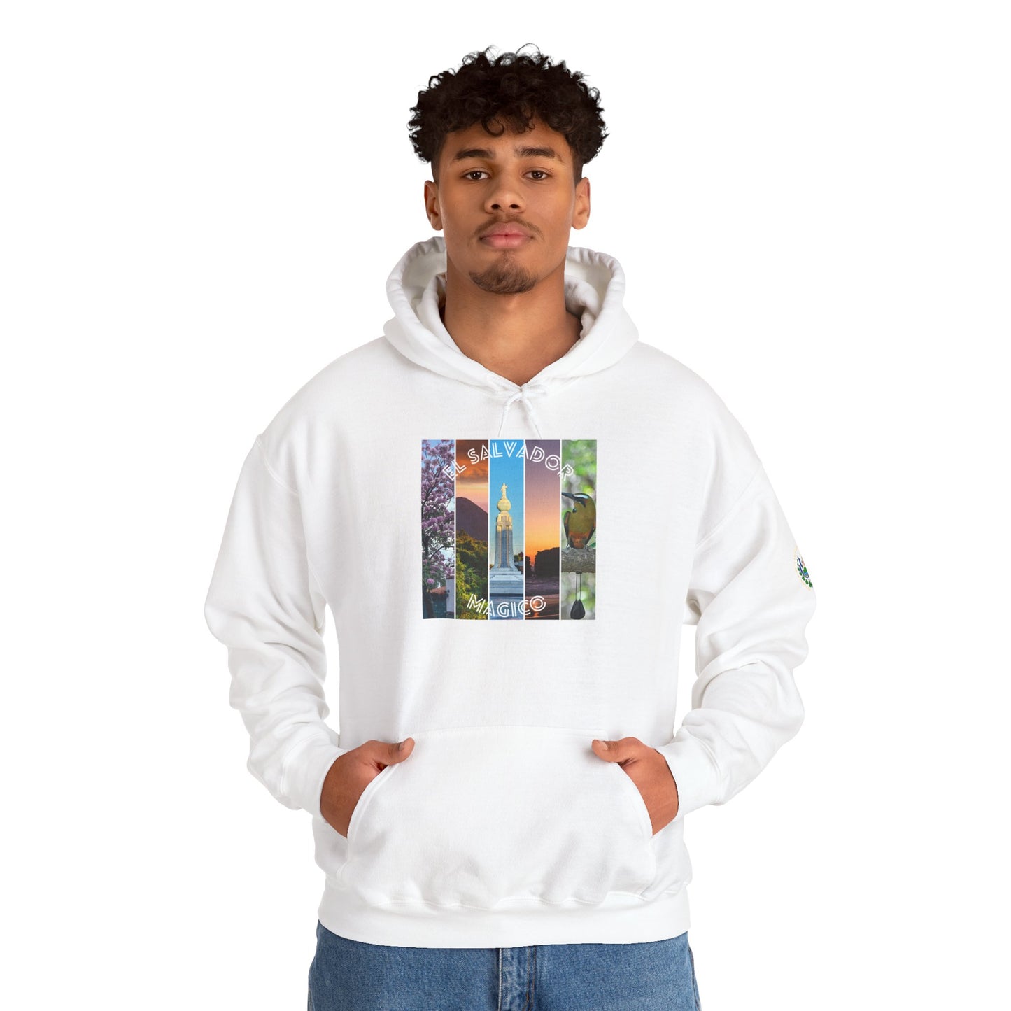 El Salvador Graphic Hoodie - Cozy Unisex Sweatshirt for Travel Lovers, Gift for Friends, Casual Wear, Holiday Apparel