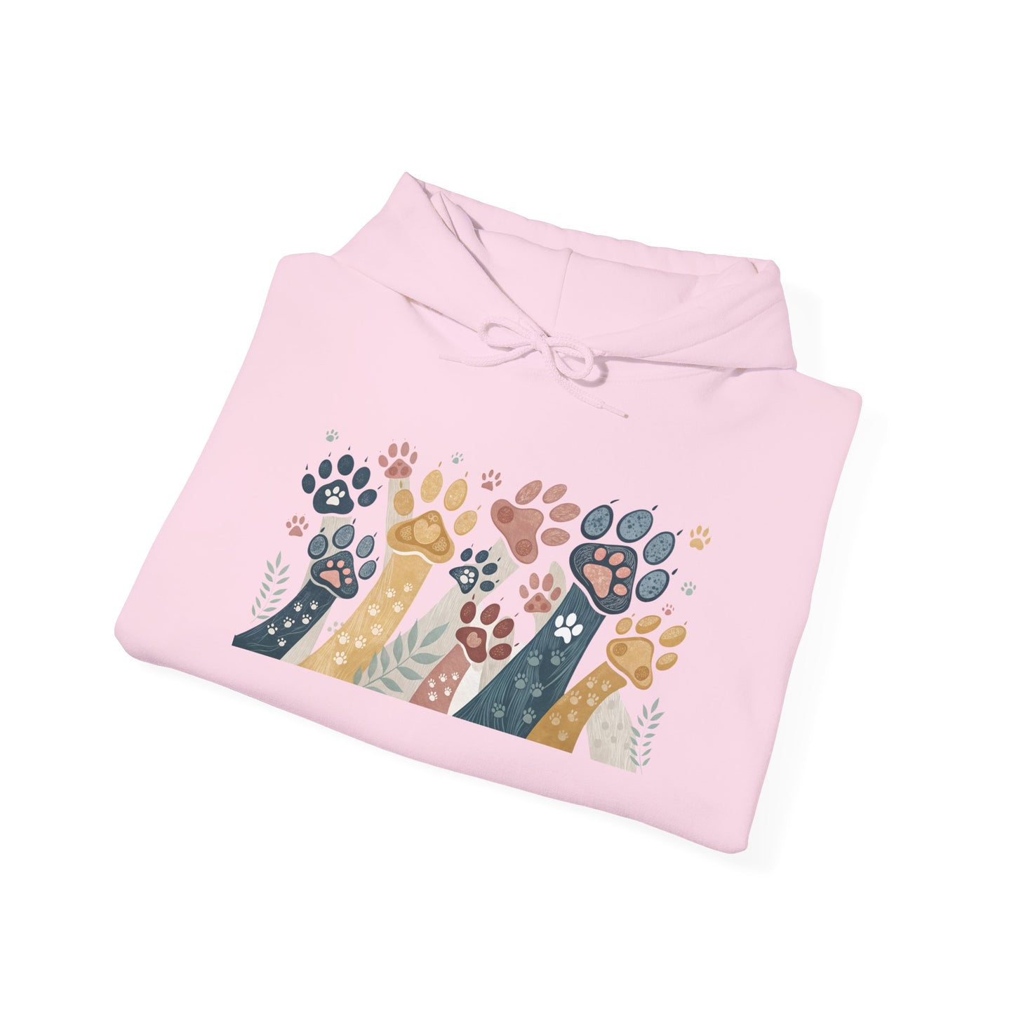 Colorful Paw Print Hooded Sweatshirt - Perfect for Pet Lovers, Animal Enthusiasts, Gifts for Birthdays, Holidays, Cozy Casual Wear