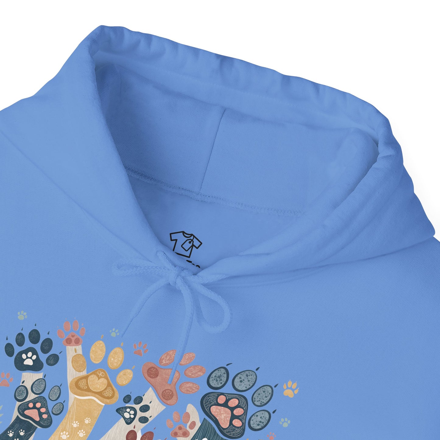 Colorful Paw Print Hooded Sweatshirt - Perfect for Pet Lovers, Animal Enthusiasts, Gifts for Birthdays, Holidays, Cozy Casual Wear