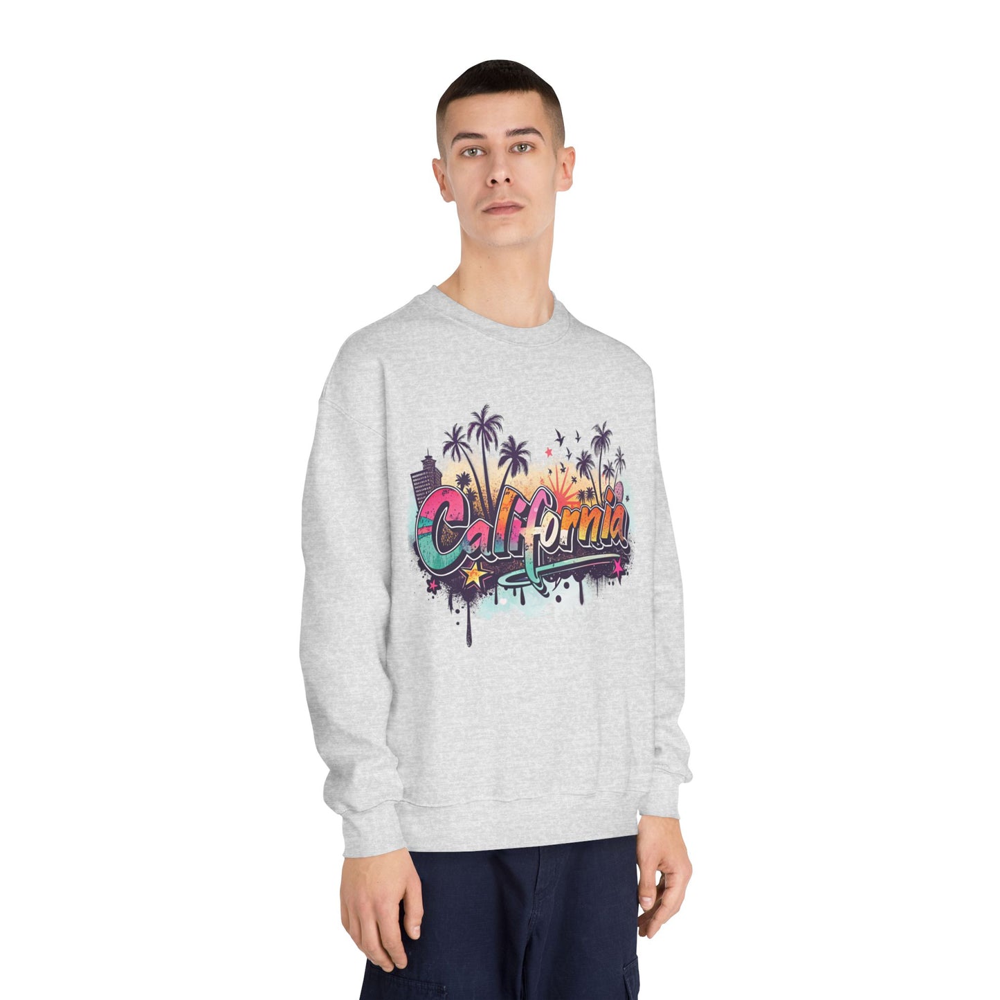 California Vibes Crewneck Sweatshirt | Perfect for Casual Outings, Travel, Spring, Summer, Gift for Friends