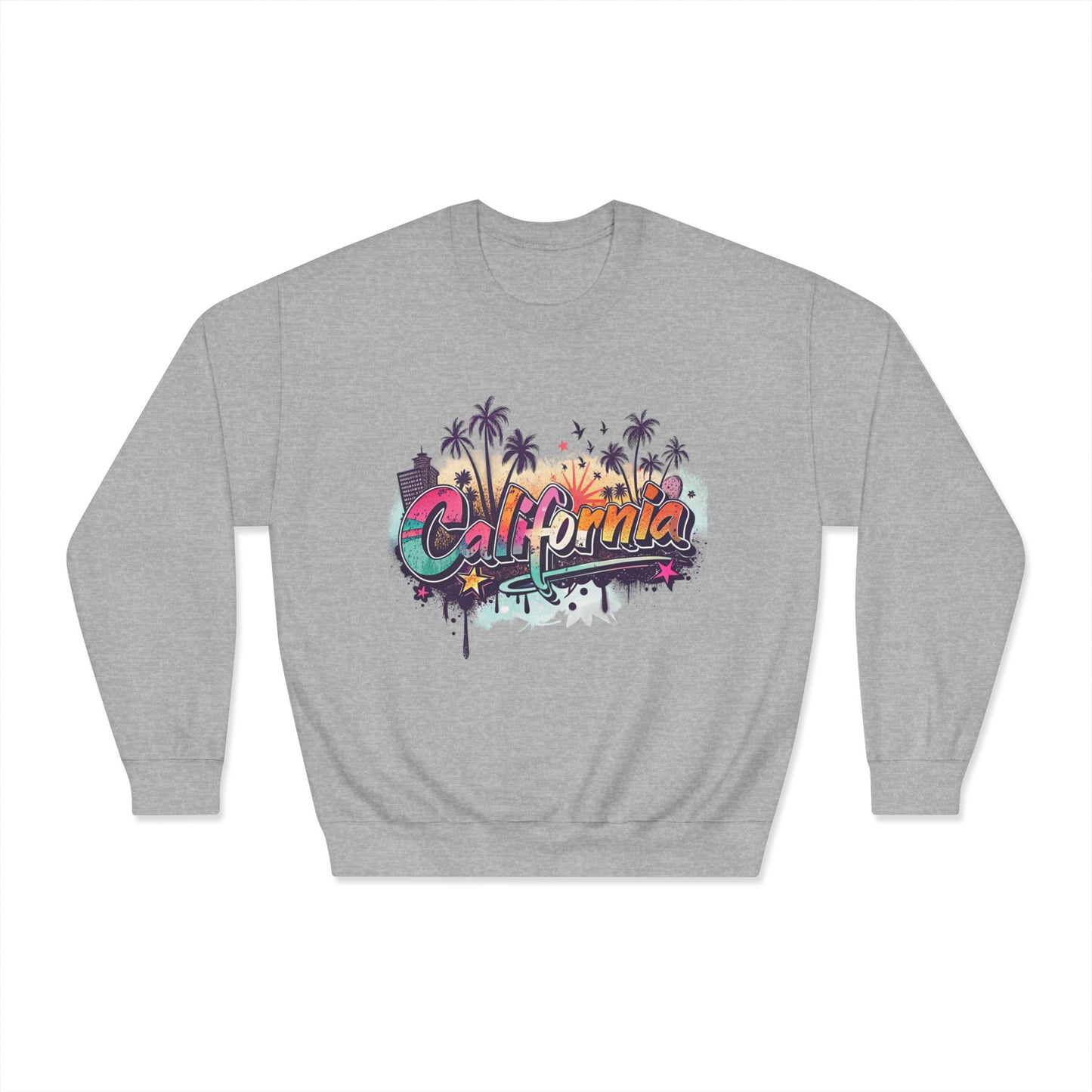 California Vibes Crewneck Sweatshirt | Perfect for Casual Outings, Travel, Spring, Summer, Gift for Friends