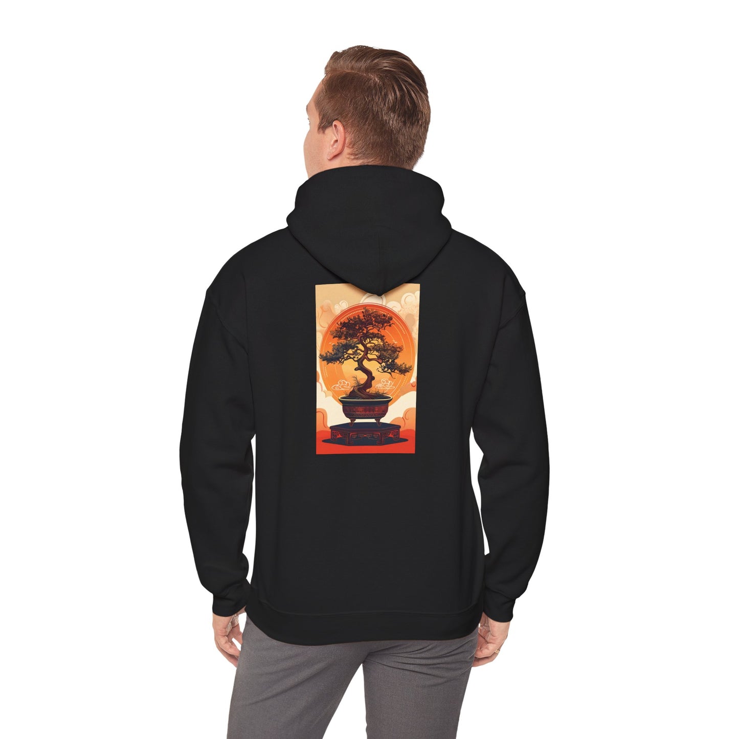 Oriental Tree Unisex Hoodie, Cozy Sweatshirt, Gift for Nature Lovers, Autumn Fashion, Casual Wear, Unique Graphic Apparel