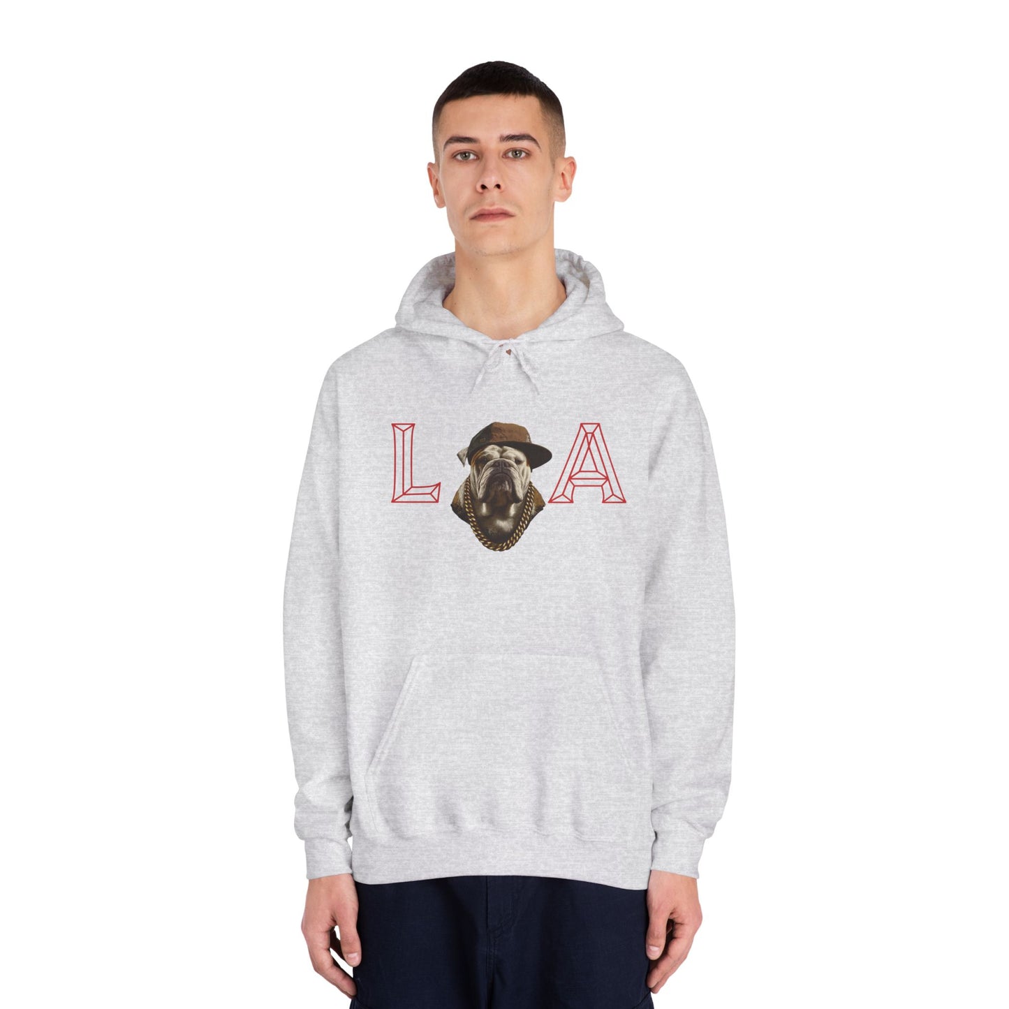 LA & BIG RACKS Hooded Sweatshirt, Unisex Hoodie, Funny Sweatshirt, Gift for Dog Lovers, Casual Wear, Streetwear Style