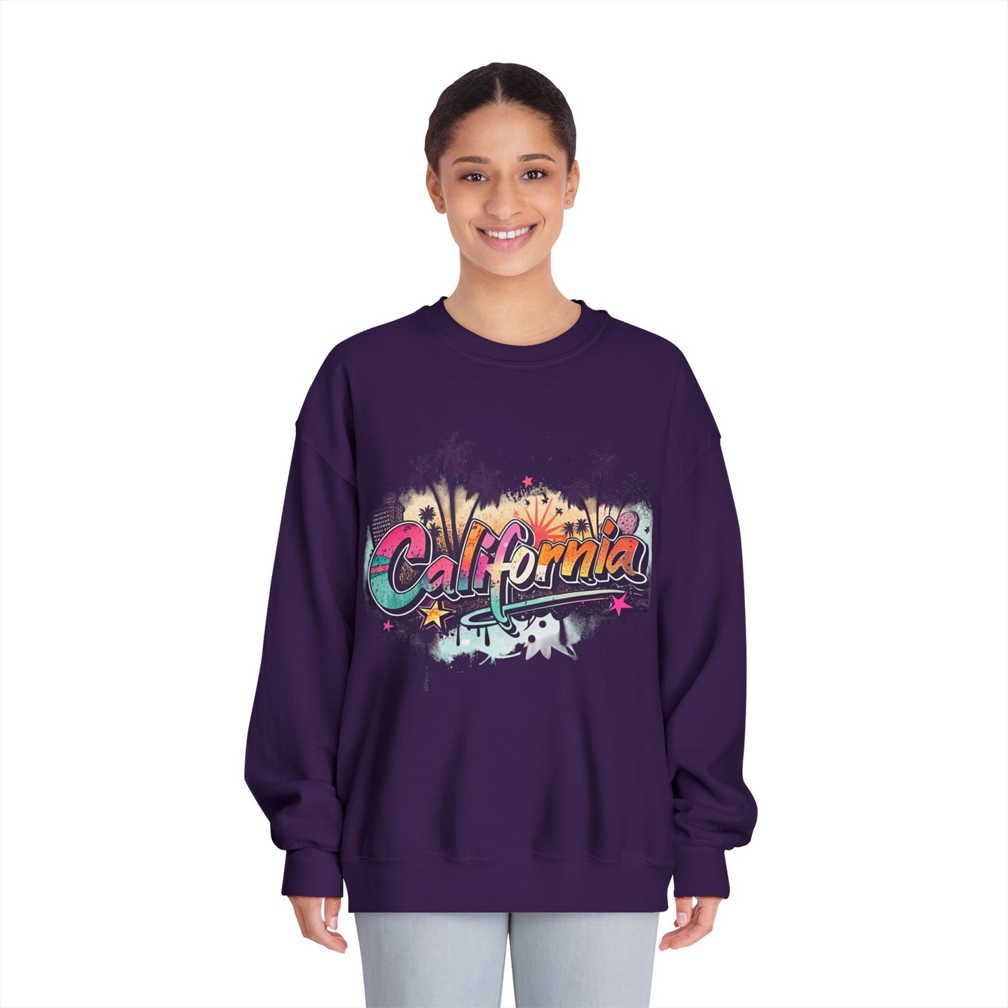 California Vibes Crewneck Sweatshirt | Perfect for Casual Outings, Travel, Spring, Summer, Gift for Friends