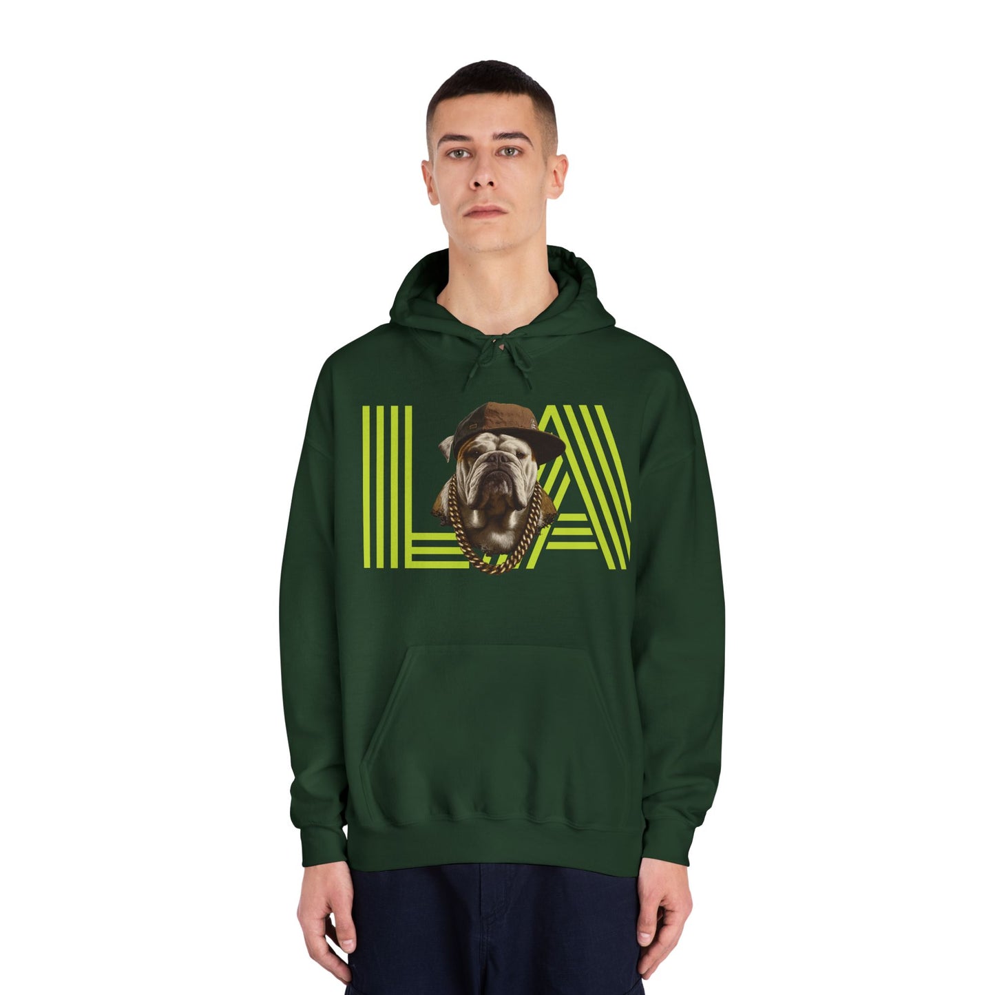 LA & BIG RACKS Hooded Sweatshirt, Unisex Hoodie, Funny Sweatshirt, Gift for Dog Lovers, Casual Wear, Streetwear Style