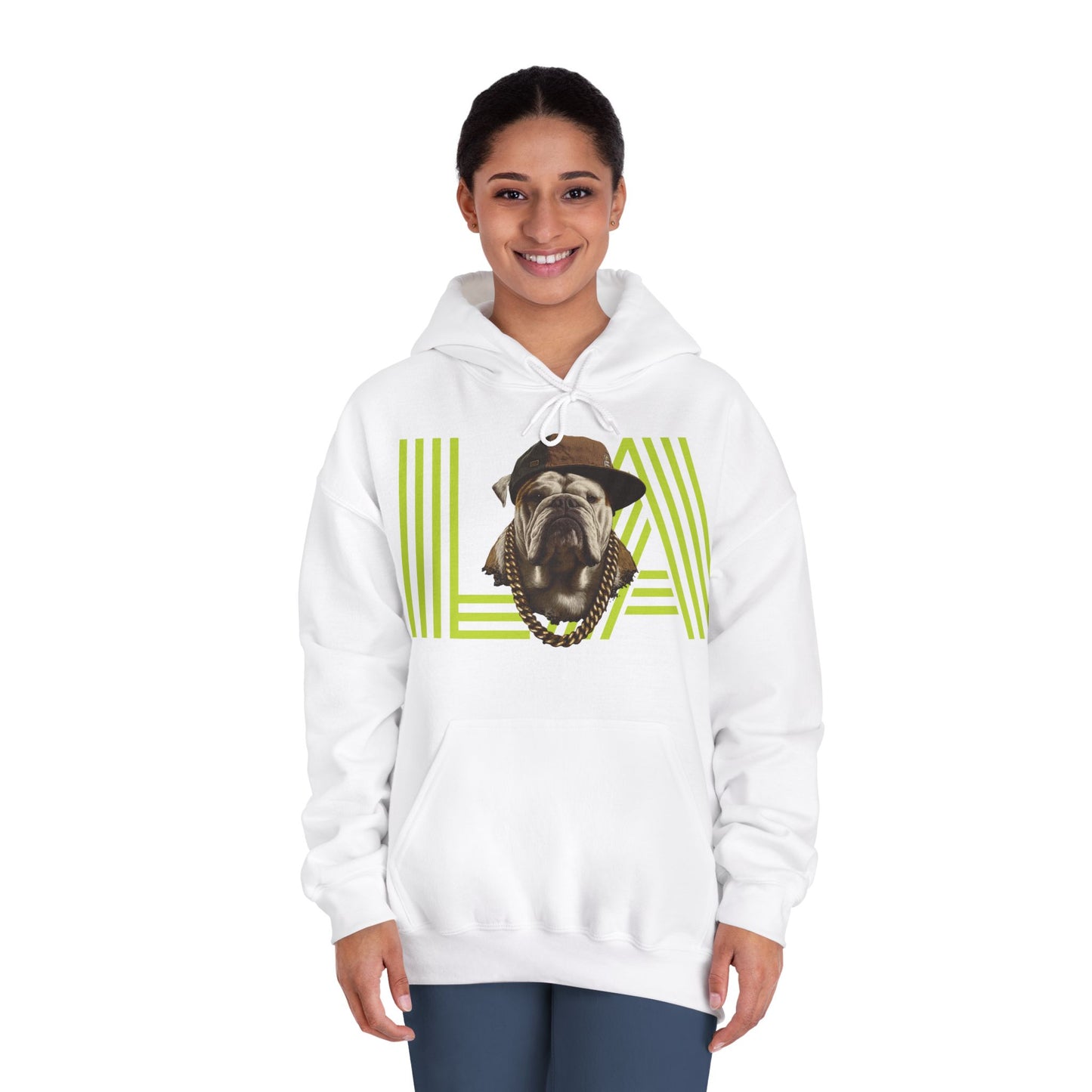 LA & BIG RACKS Hooded Sweatshirt, Unisex Hoodie, Funny Sweatshirt, Gift for Dog Lovers, Casual Wear, Streetwear Style