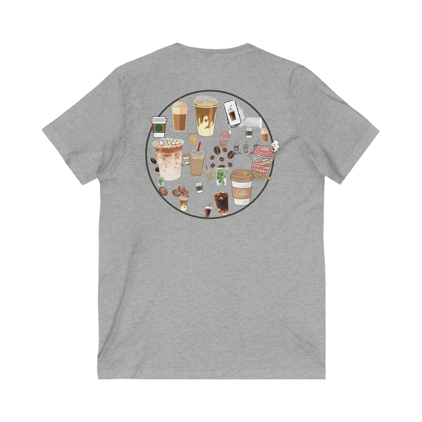 Coffee Lover V-Neck Tee, Unisex T-Shirt for Baristas, Gift for Coffee Enthusiasts, Cute Coffee Shirt, Funny Coffee Apparel