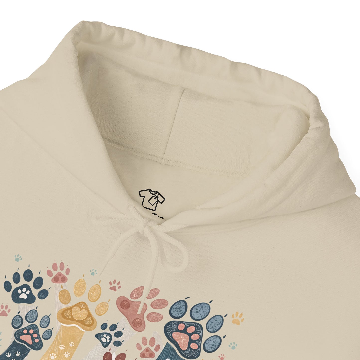 Colorful Paw Print Hooded Sweatshirt - Perfect for Pet Lovers, Animal Enthusiasts, Gifts for Birthdays, Holidays, Cozy Casual Wear