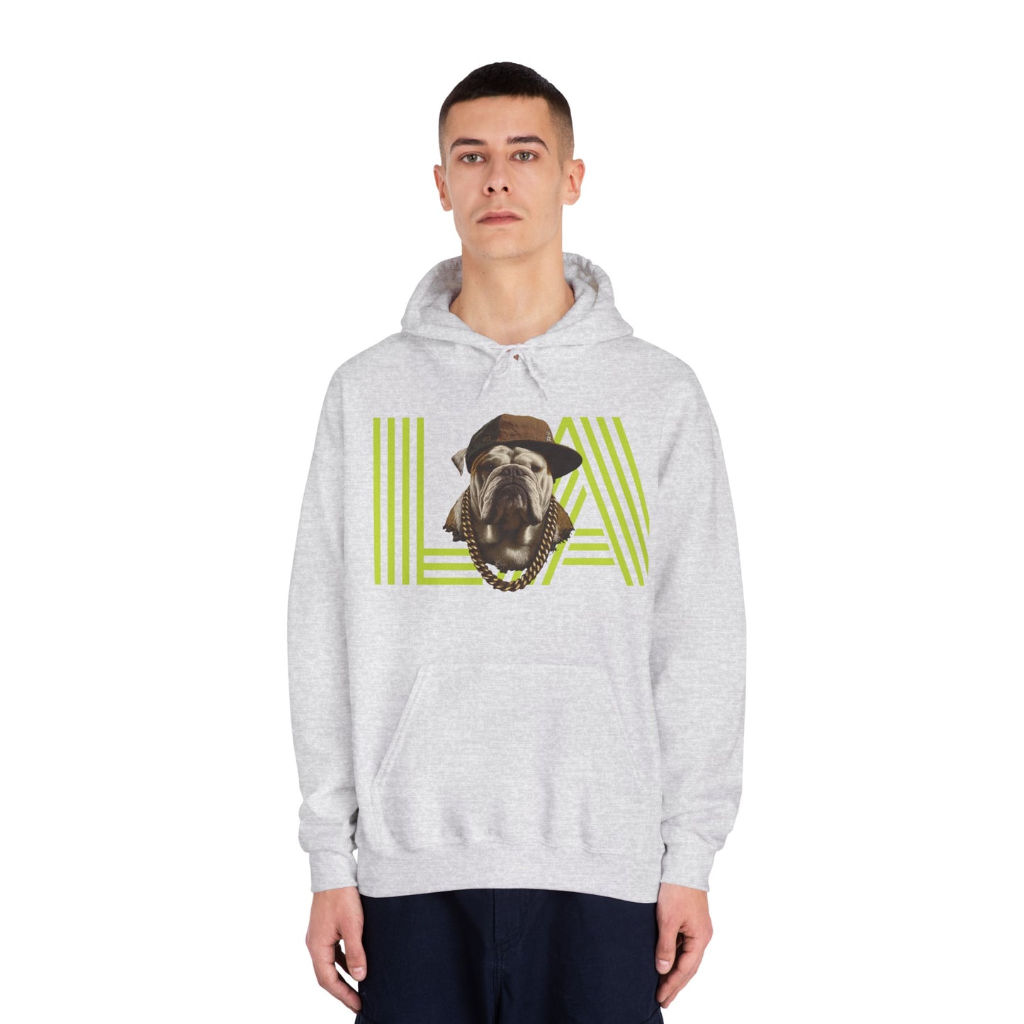 LA & BIG RACKS Hooded Sweatshirt, Unisex Hoodie, Funny Sweatshirt, Gift for Dog Lovers, Casual Wear, Streetwear Style