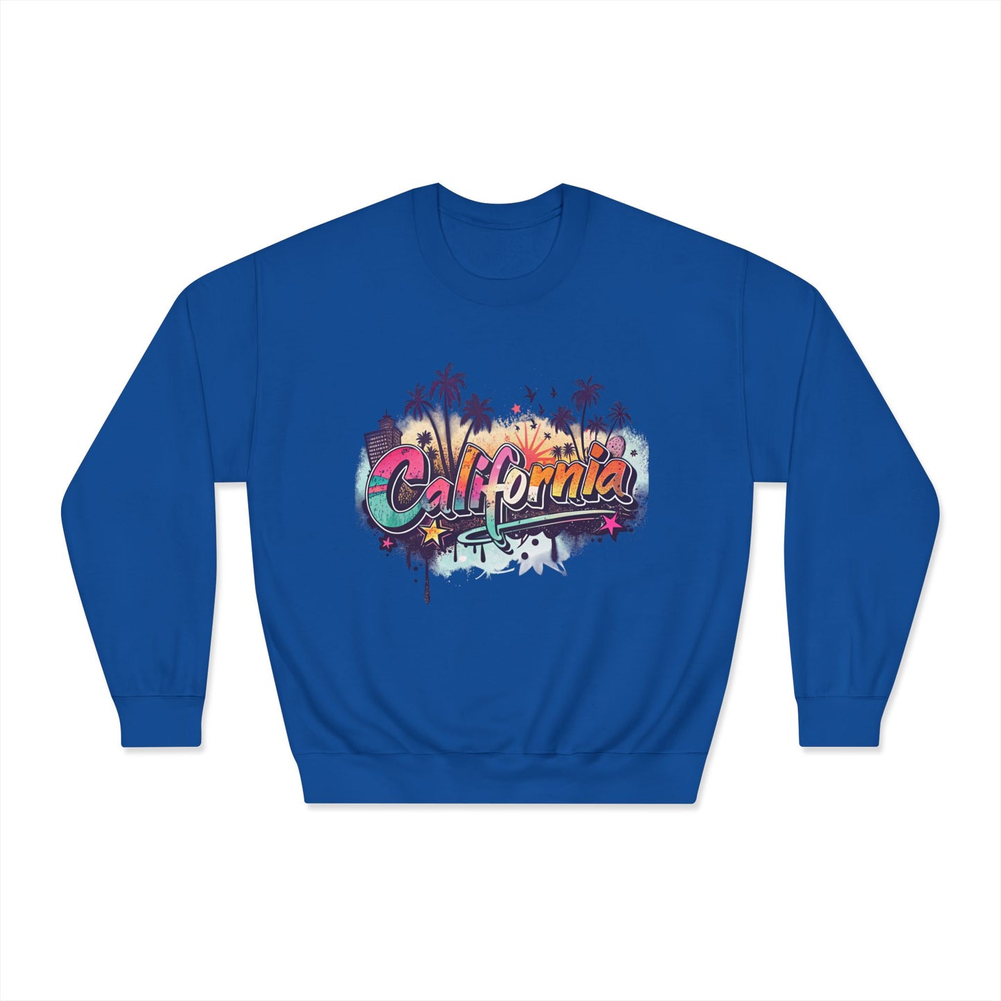 California Vibes Crewneck Sweatshirt | Perfect for Casual Outings, Travel, Spring, Summer, Gift for Friends