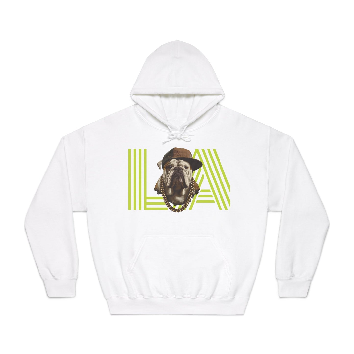 LA & BIG RACKS Hooded Sweatshirt, Unisex Hoodie, Funny Sweatshirt, Gift for Dog Lovers, Casual Wear, Streetwear Style
