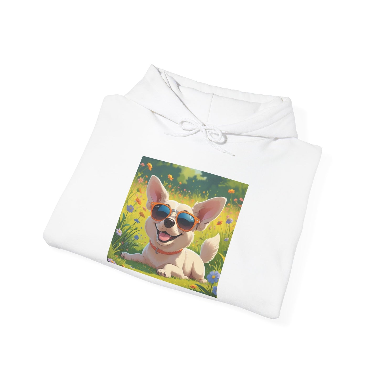 Playful Corgi Sweatshirt, Cozy Hoodie, Dog Lover Gift, Cute Pet Apparel, California Style, Sunglasses Dog Design