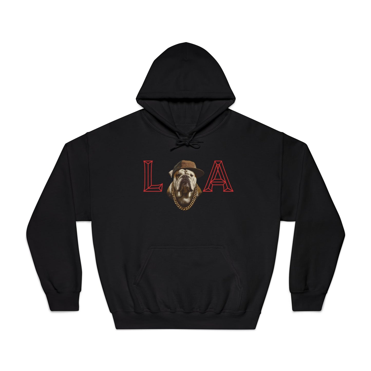 LA & BIG RACKS Hooded Sweatshirt, Unisex Hoodie, Funny Sweatshirt, Gift for Dog Lovers, Casual Wear, Streetwear Style